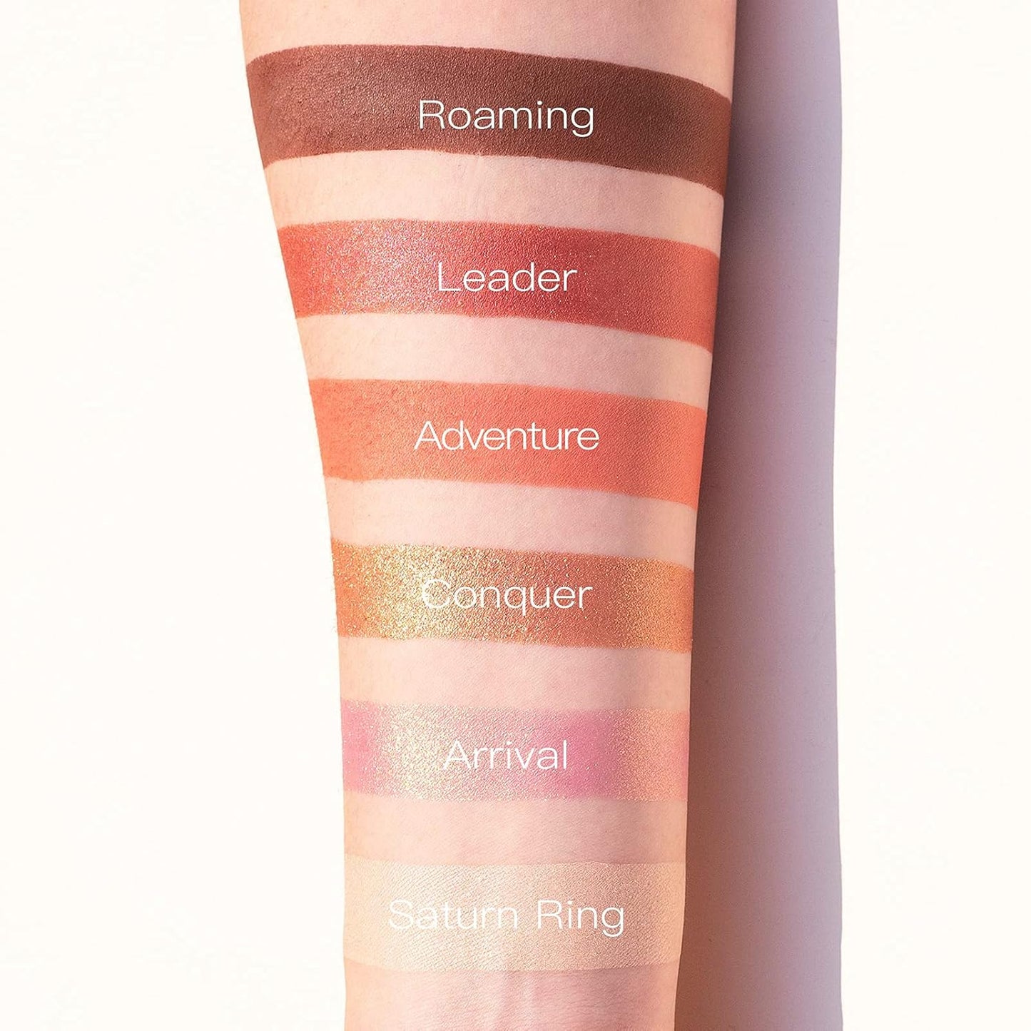 READY TO SHINE Pocket-Sized Small Eyeshadow Palette with 6 Highly Pigmented Matte, Frost, and Shimmer, Saturn Voyage Mini Travel Eyeshadow Palette