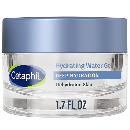 Cetaphil Deep Hydration Skin Restoring Water Gel with Hyaluronic and Polyglutamic Acid, Face Moisturizer, 72 Hour Hydration, For Dry, Dehydrated Sensitive Skin, Fragrance Free, 1.7 oz, Fragrance Free