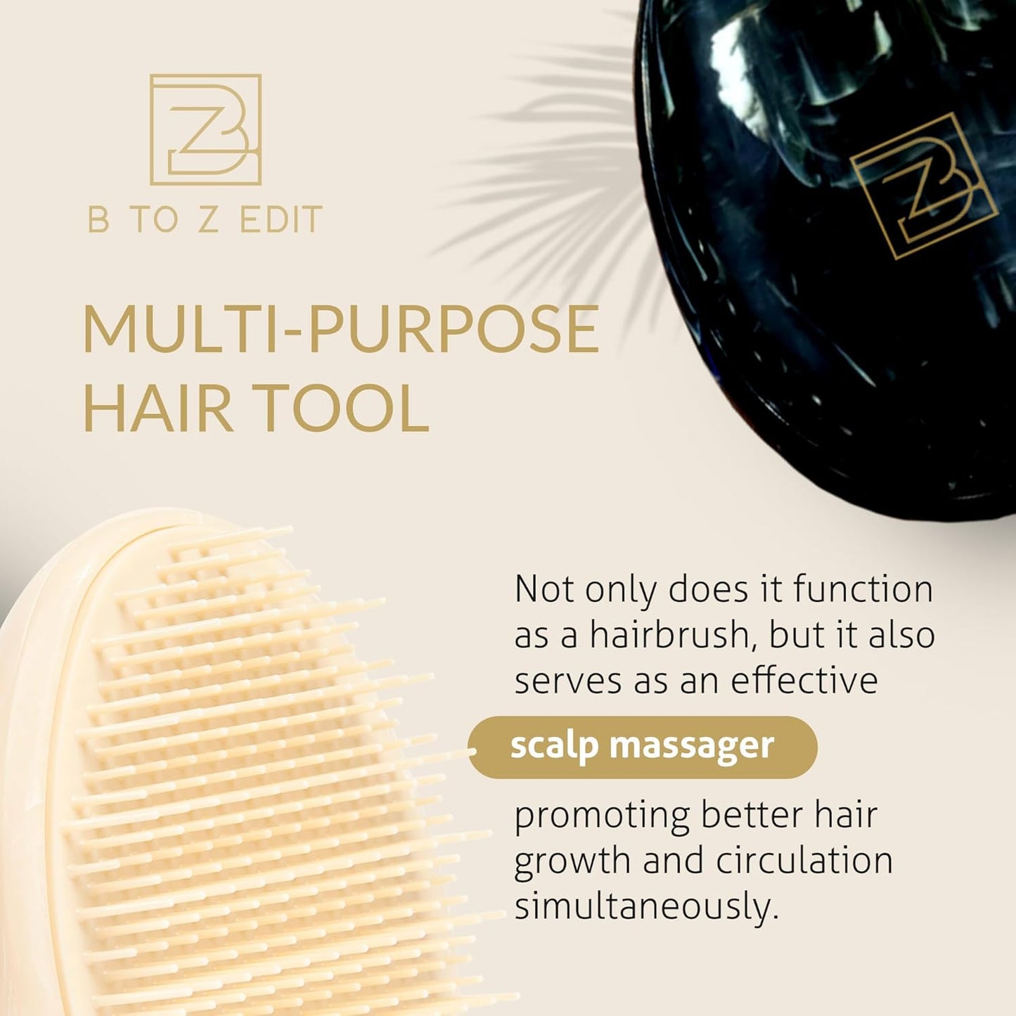 Travel Hairbrush - Mini Hair Detangler for Women Teens Kids - Sensory Scalp Massager - Small Portable Comb - Thick, Curly, Straight, Wet, Dry - Compact Detangler - Purse Essentials