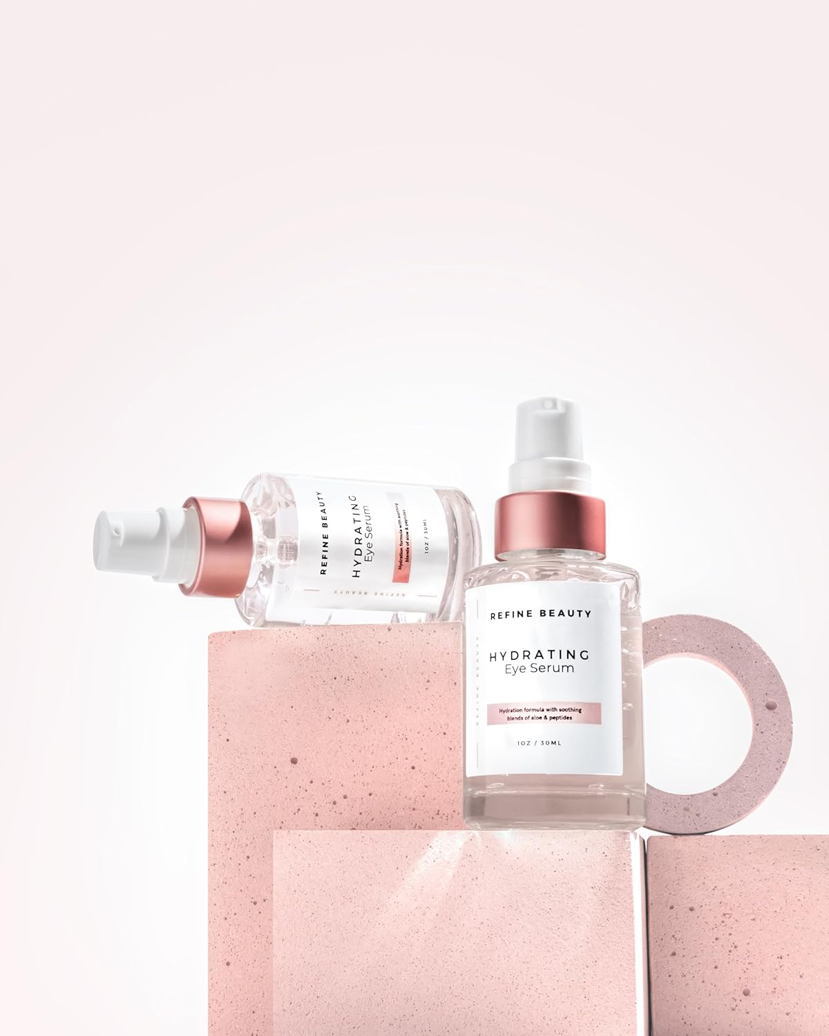 REFINE BEAUTY Hydrating Eye Serum to reduce dark circles, fine lines and wrinkles and puffiness reinforcing firmness and tone with Peptides (1 oz.)