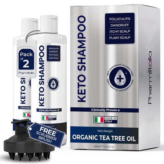 Scalp Psoriasis Shampoo, Flakes Shampoo Anti Dandruff, Itchy Scalp Treatment for Seborrheic Dermatitis & Folliculitis, Anti Fungal, Medicated Solution for Itchy, Flaky & Dry Hairs (Pack of 2)