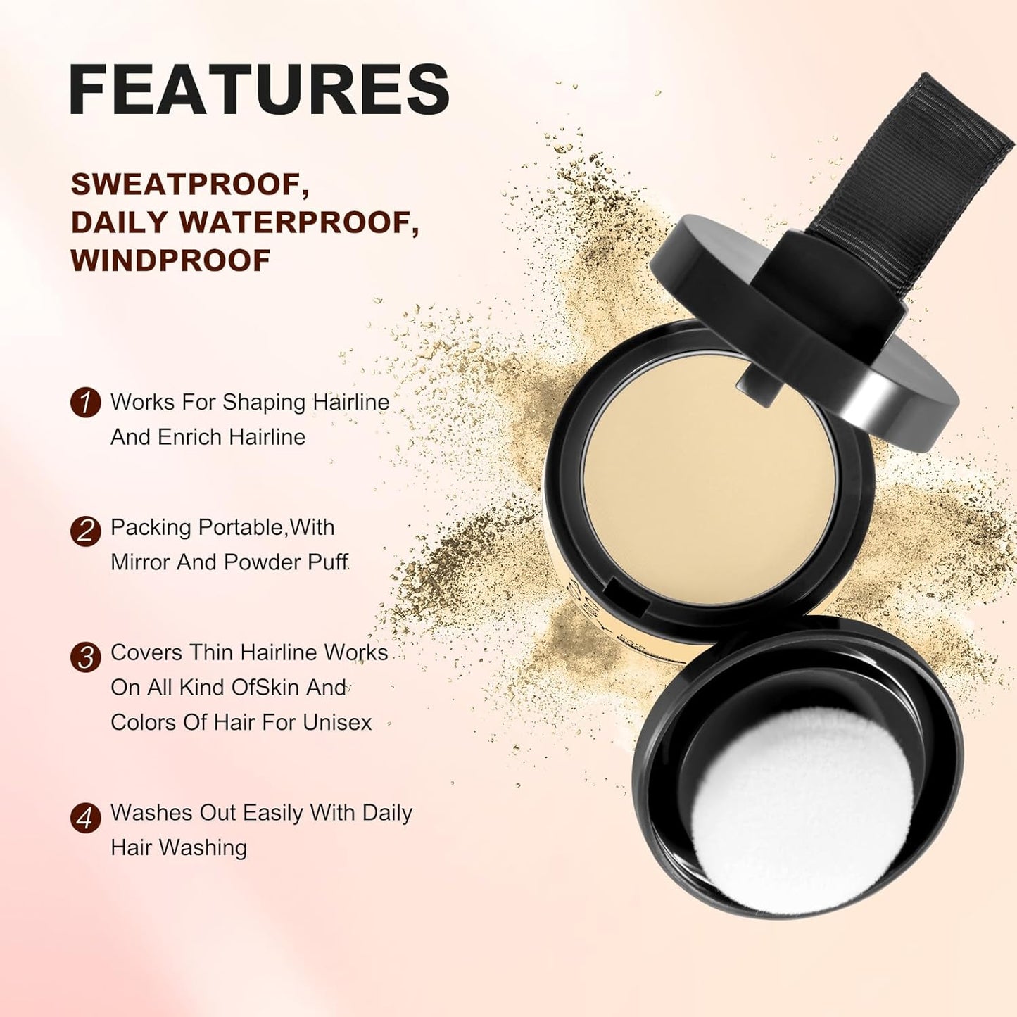 Root Touch Up Powder for Hair Coverage - Instantly Cover Gray, Thinning Hair, Hairline Shadows for Women's Eyebrows, Men's Beard Lines and Bald Spots (Light Blonde)