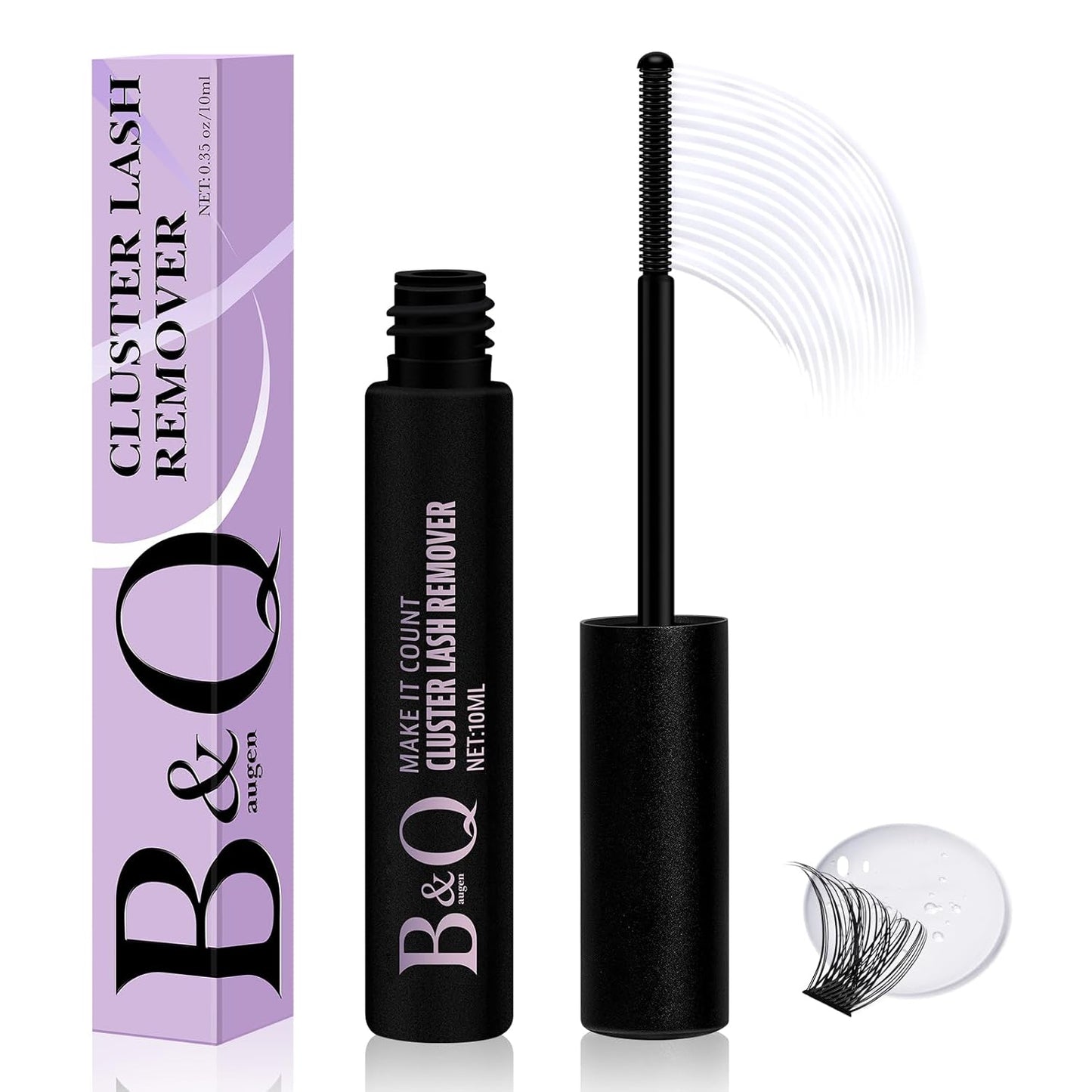 B&Qaugen B&Q Lash Remover for Lash Clusters 10 ML Lash Cluster Remover Cluster Lash Remover Cluster Lash Bond Remover Lash Adhesive Remover Lash Glue Remover Lash Bond and Seal Remover（Remover-10ML）