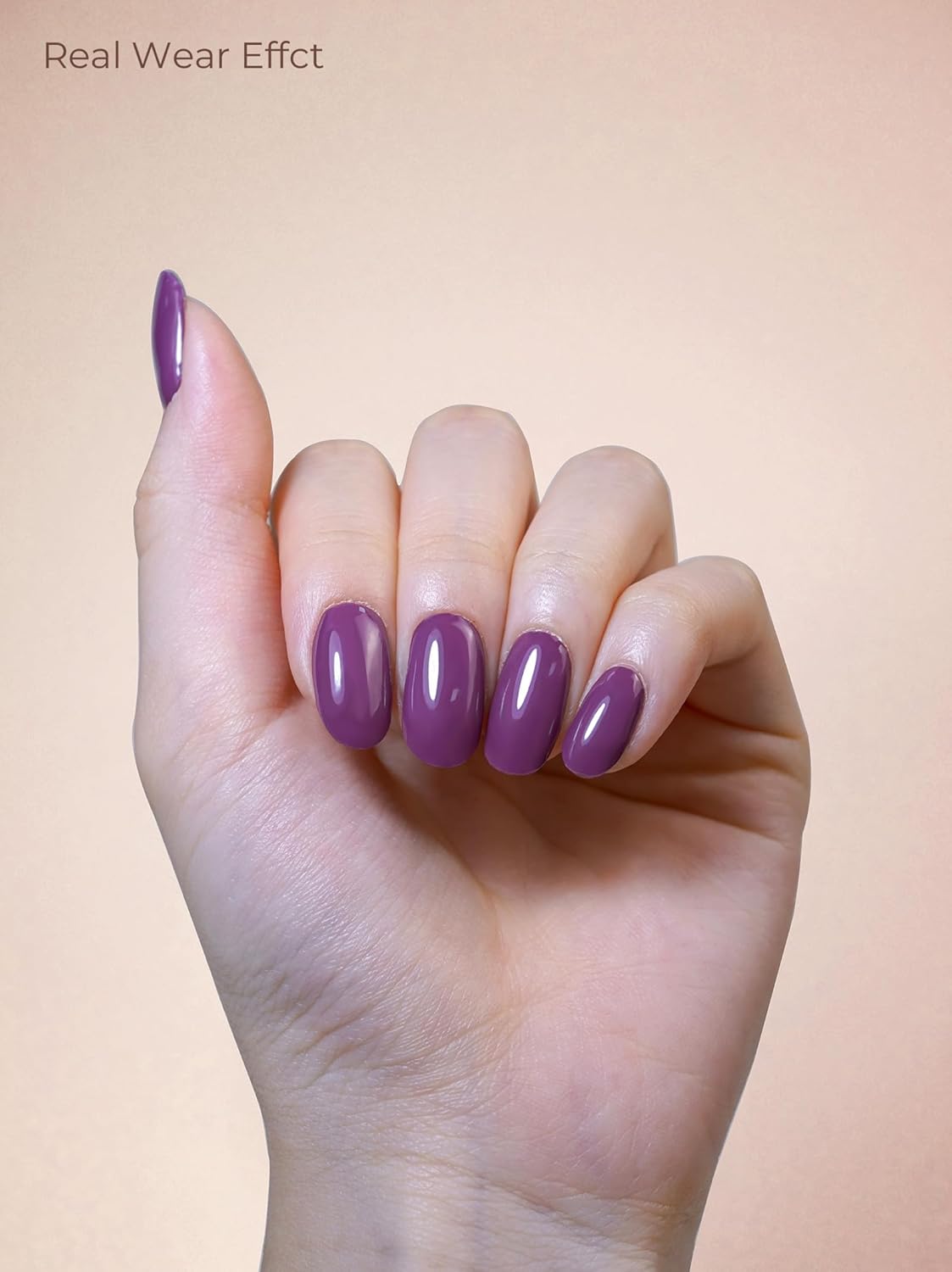 Pre Cured Gel Nail Strips - 44PCS Salon Quality Gel Nail Stickers - Long Lasting Polish Wraps for Women no UV Light Needed Easy Apply& Remove (Fudge Purple）