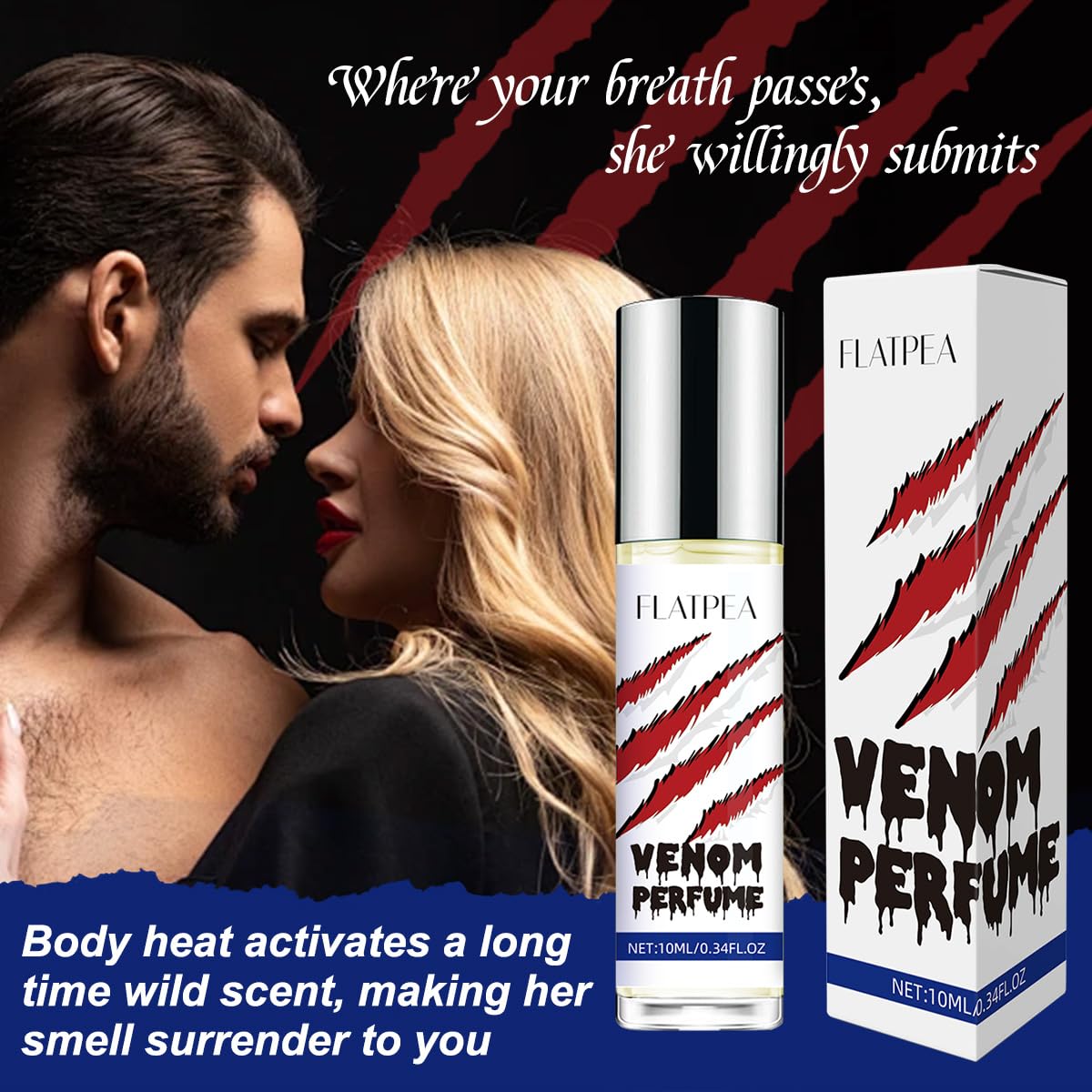 Pheromone Perfume for Men Roll-On (10ml) - Long-Lasting Attraction Booster - Natural Scent Enhancer - Portable Cologne Concentrate
