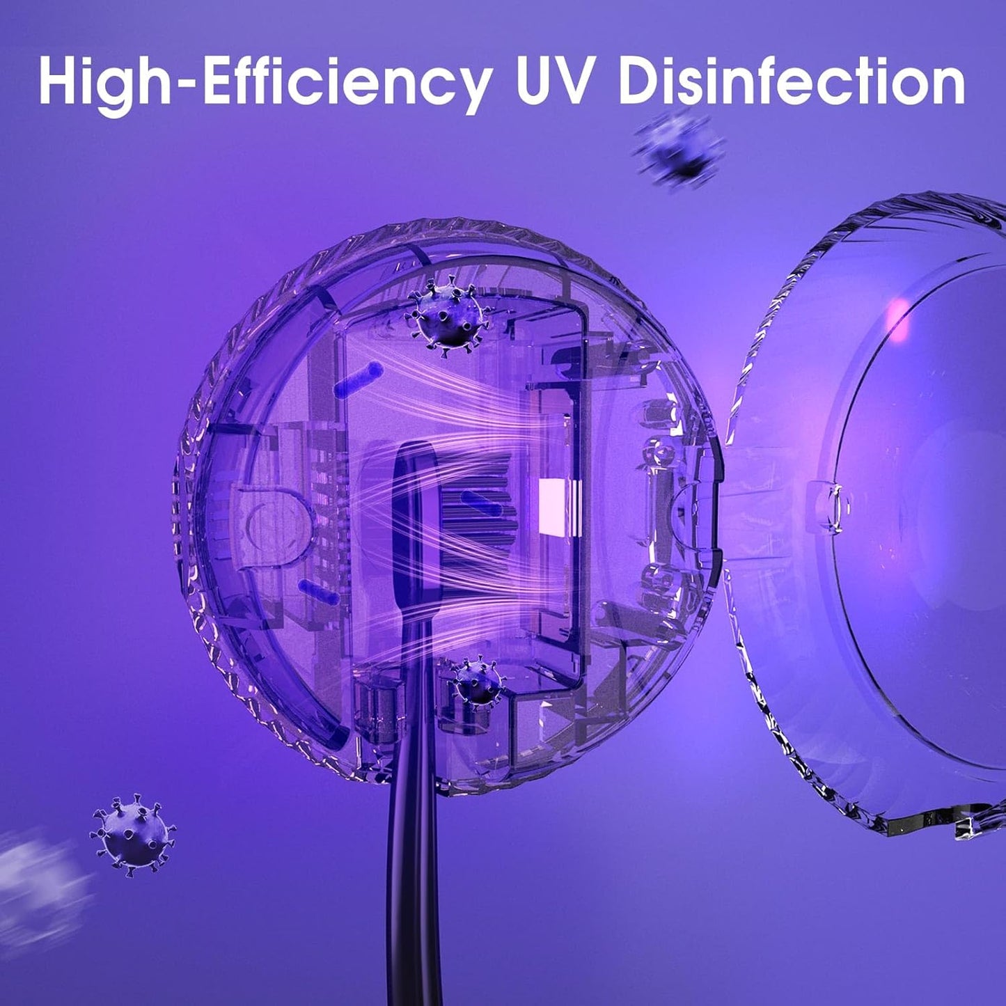 iHave Toothbrush Sanitizer – Wall-Mounted UV Toothbrush Holders for Bathrooms, Stylish Bathroom Accessories and Bathroom Decor for Home & RV, Travel Essentials, Cool Gadgets (Pink)