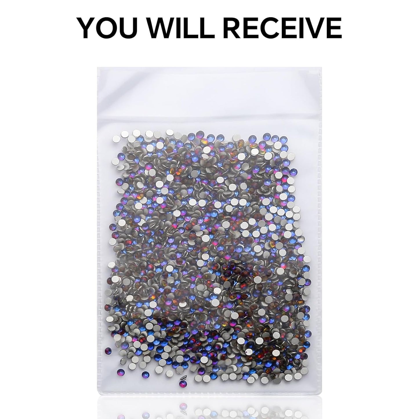 1440Pcs Blue Blaze Crystal Rhinestones,Glass Flatback Rhinestones Mini Gemstones for Nail Face Makeup Art Crafts Clothes Decoration -(SS10,2.8mm,Blue Blaze)