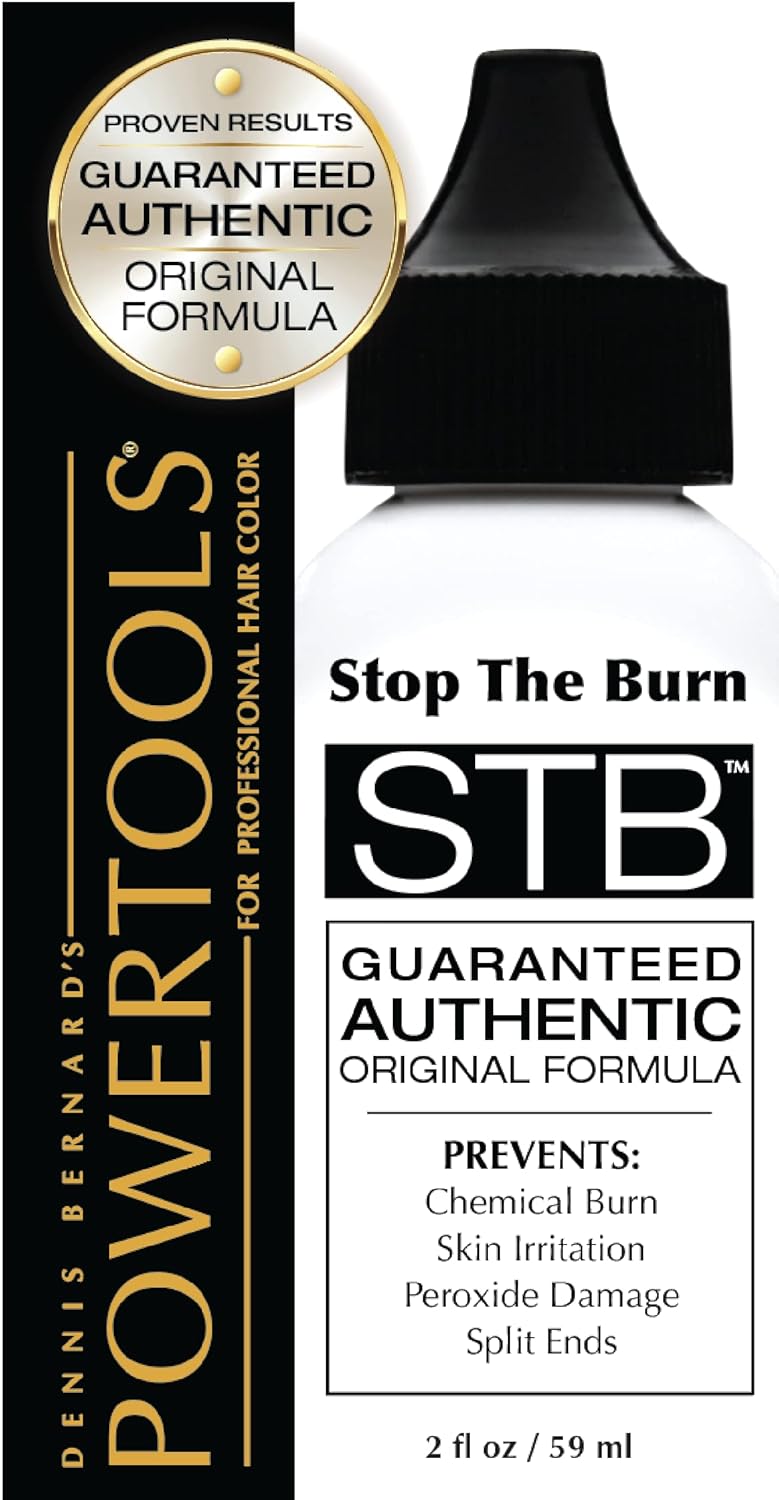 POWERTOOLS STB, The Original Stop The Burn 2 oz | Mix Directly Into Hair Color Formula To Lessen Scalp Irritation From Hair Color