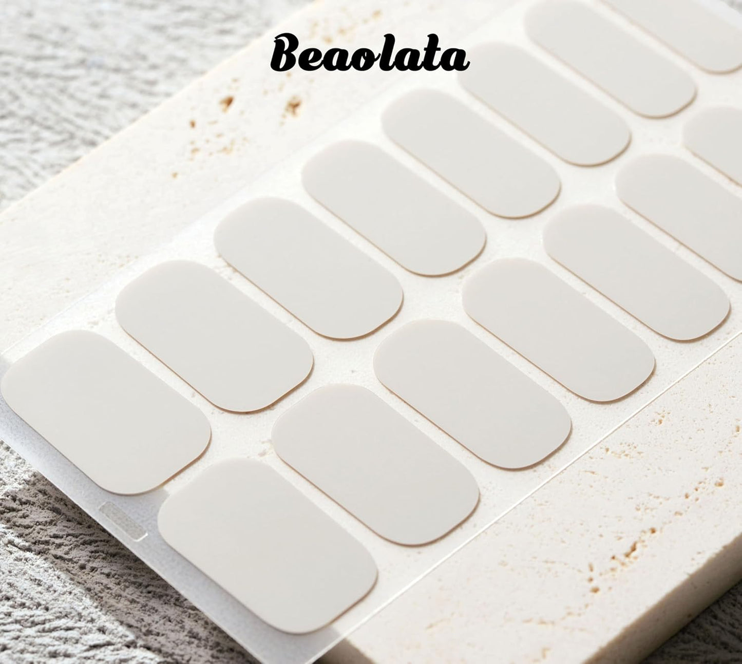 Nail Polish Strips, 32PCS Salon Quality Wraps, Long Lasting Gel Nail Stickers for Women Easy Apply& Remove (Grey Foggy on Afternoon)