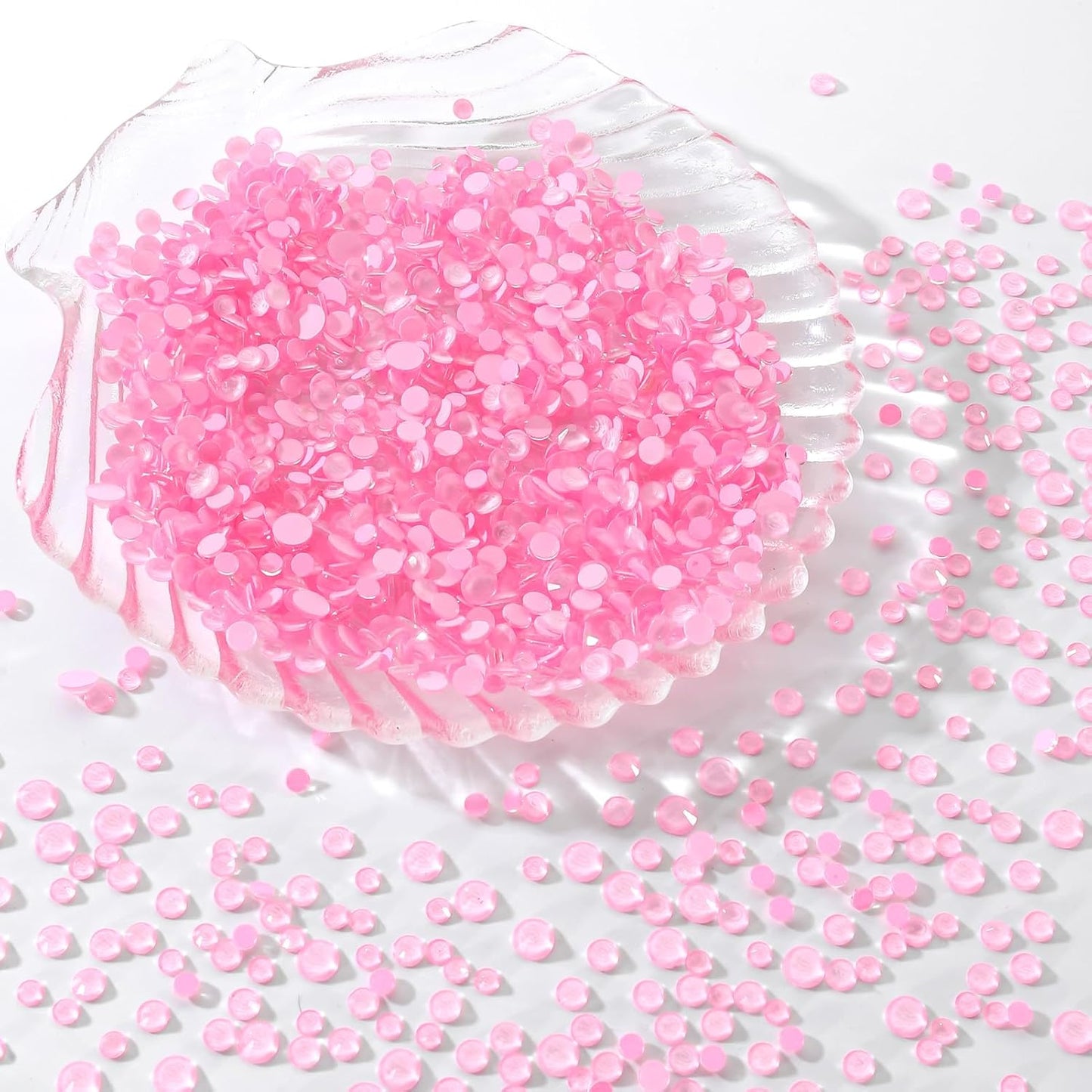 Mocha Rose Flatback Rhinestones, Glass Rhinestones for Nail Art and Craft, Glue Fix, Loose Crystal Gemstones(Mocha Rose, SS10, 1440pcs, 2.7-2.8mm)