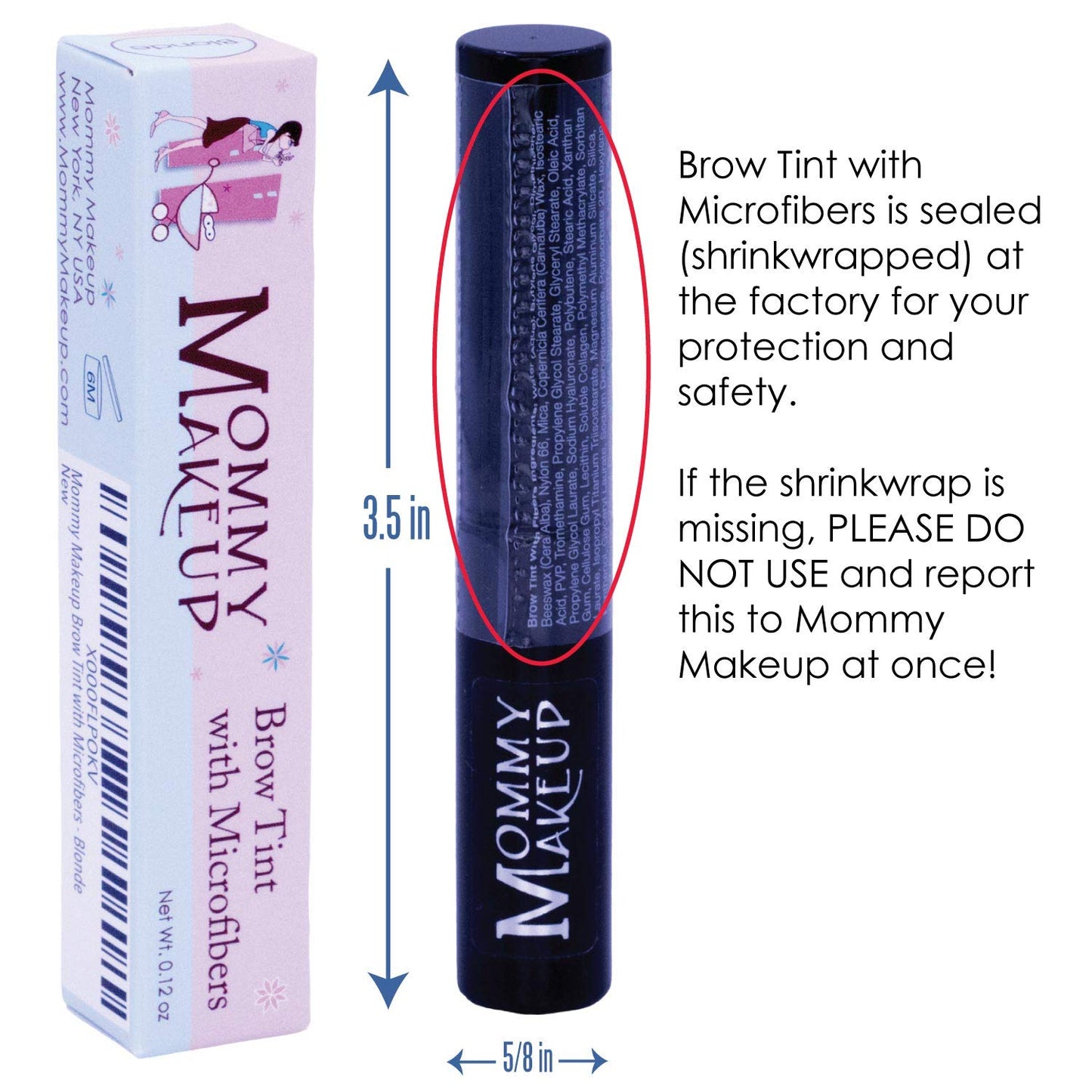 Brow Tint with Microfibers - 4-in-1 Tinted Eyebrow Gel to Groom, Hold, Sculpt & Color Your Brows, Covers Gray Hair - Water Resistant, Clump-Free, Long Lasting (Blonde) by Mommy Makeup