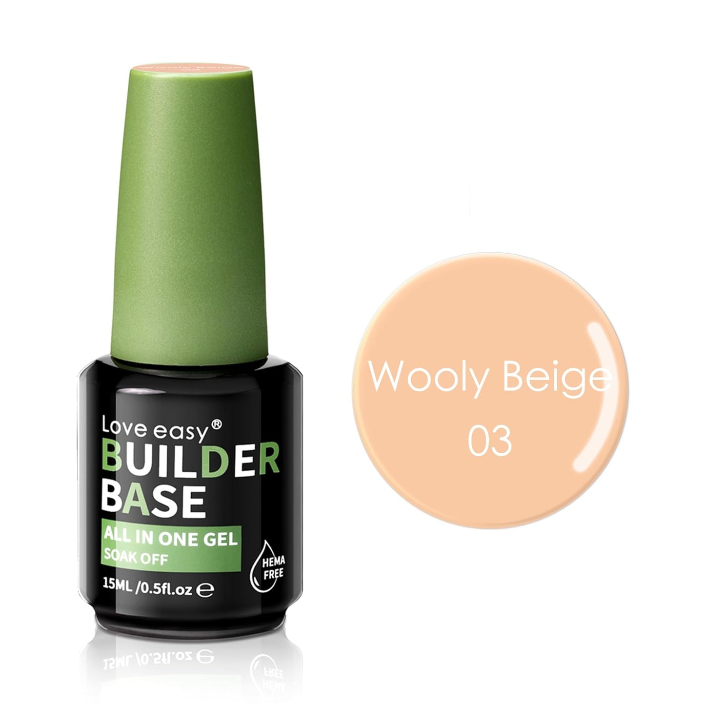 Salon-Grade Wooly Beige Builder Gel - Hypoallergenic Strong Base Coat | Long-Lasting Adhesion (30+ Days) for Professional Nails Gift for Women
