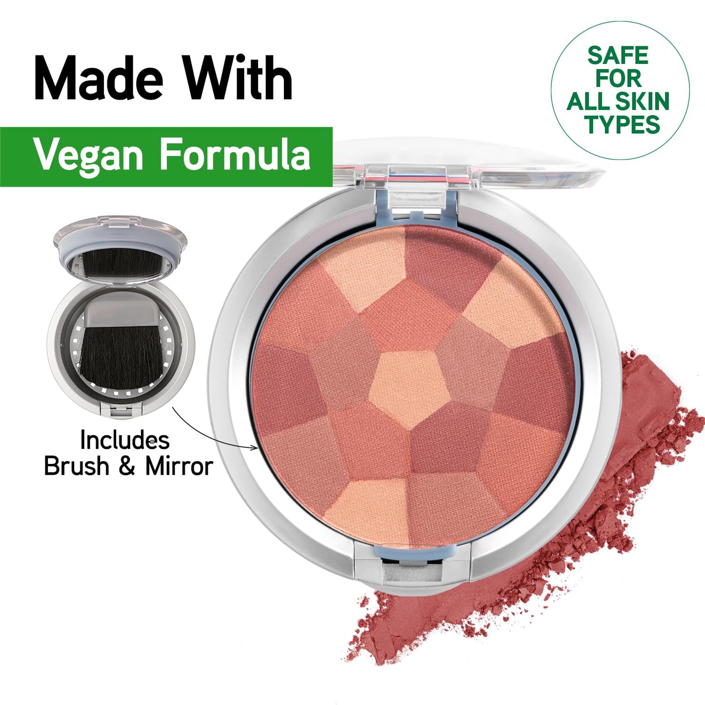 Physicians Formula Powder Palette Multi-Colored Blush, Silky Smooth Formula, Hypoallergenic, Blends Easily Without Irritation – Blushing Rose