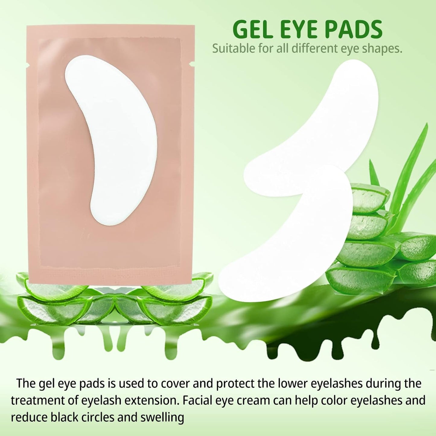 100 Pairs Under Eye Patches, Isolation Eyelash Extension Pads, Under Eye Gel Pads for Pro Salon and Individual, DIY Lashes Extension Supplies (Pink)