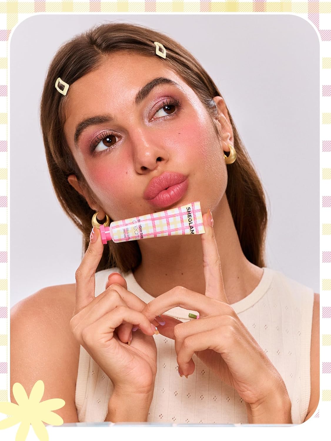 SHEGLAM Bubble Kiss Lip Balm Semi-Matte Nourishing & Hydrating Moisturizing Lip Balm - Peaches