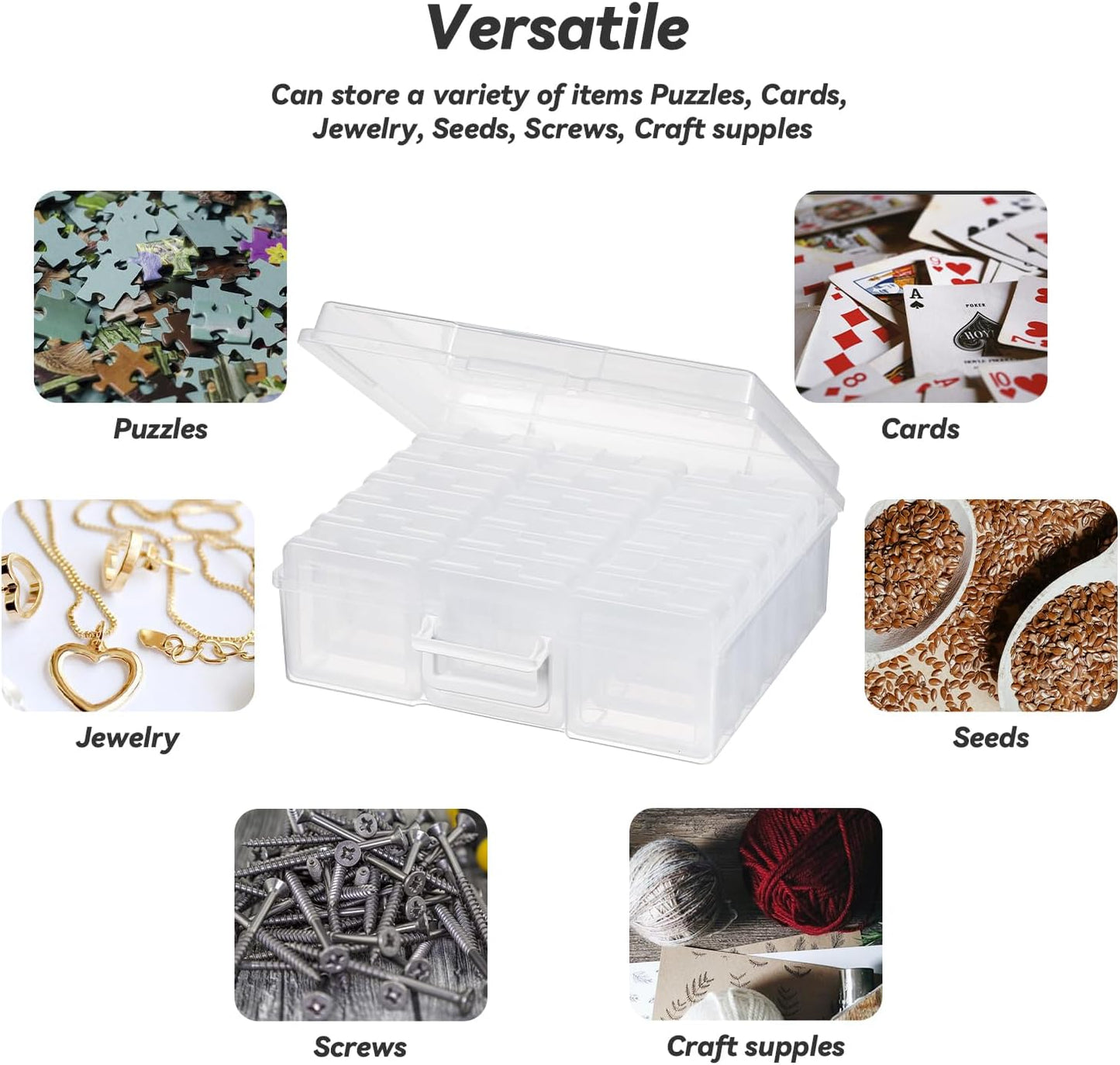 Plastic Storage Box Arts & Crafts Storage Boxes & Organizers With Large Storage Box Small Rectangular Plastic Container For Craft Storage (18 Pack Small -Clear)