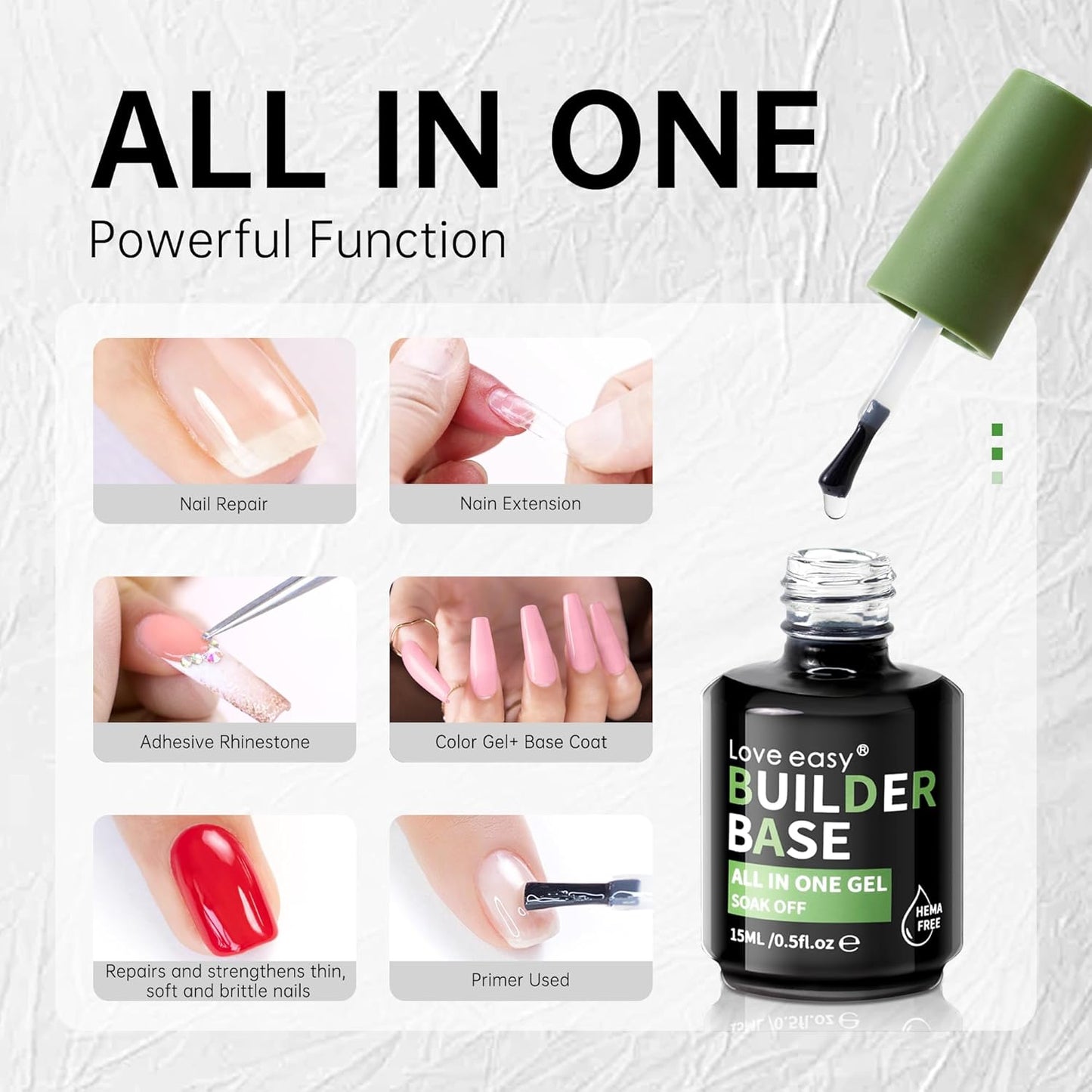 Salon-Grade Builder Gel（Milky White+ Wooly Beige）- Hypoallergenic Strong Base Coat | Long-Lasting Adhesion (30+ Days) for Professional Nails Gift for Women