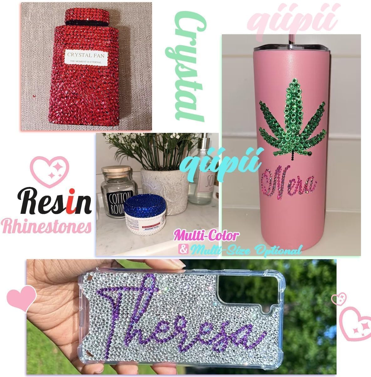 16000PCS Light Purple AB Resin Rhinestones for Crafting 3mm 4mm 5mm Violet Flatback Jelly Stones Bulk SS10 SS16 SS20 Diamonds Crystals Gems for Nails Face Eyes Makeup Mugs Tumblers Bottles DIY Crafts