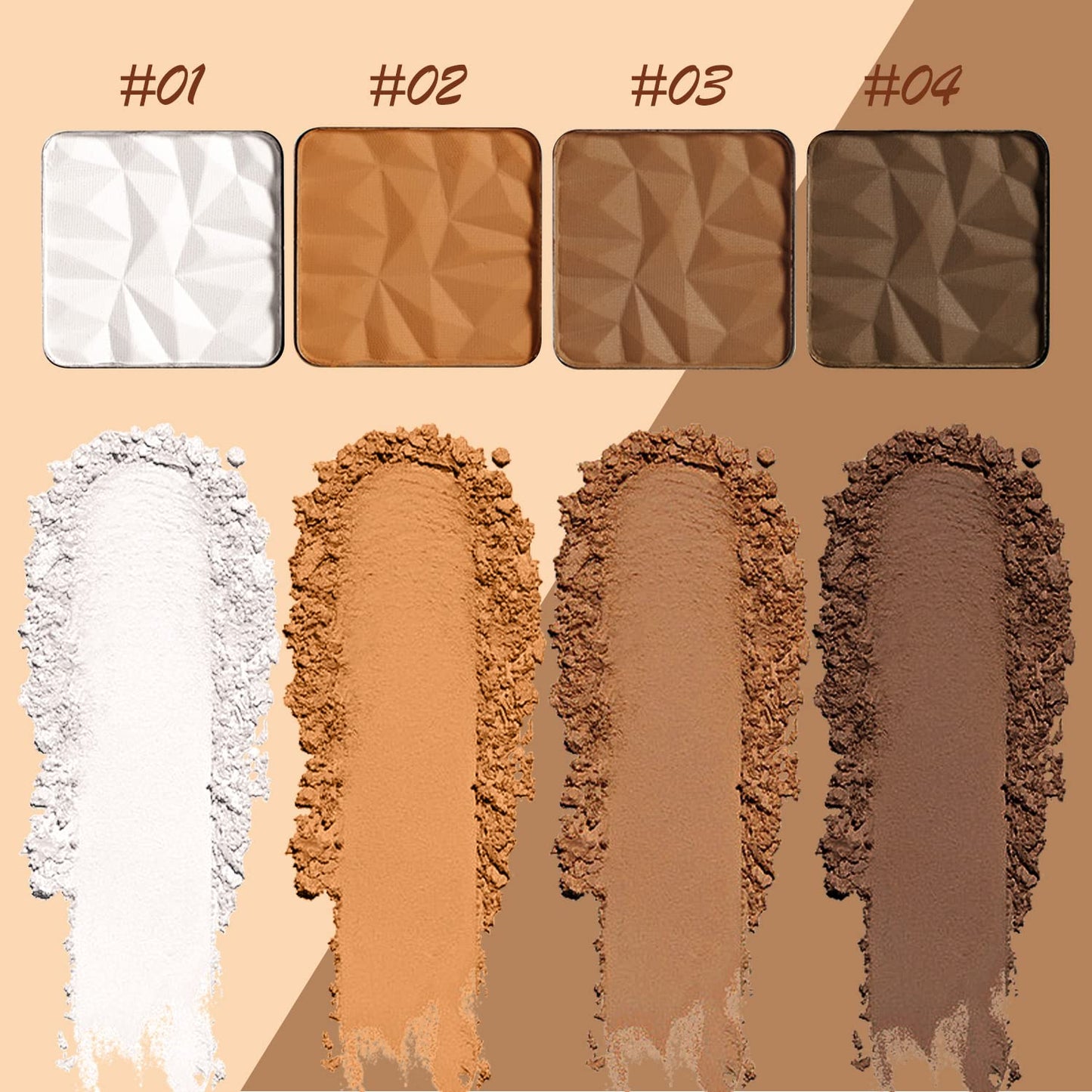 Matte White Highlight Contour Palette Bright,Mini Professional Matte Contouring Makeup Pallet for Face,Long Lasting Smooth Powder for Face,Convenient,Cruelty-Free & Vegan