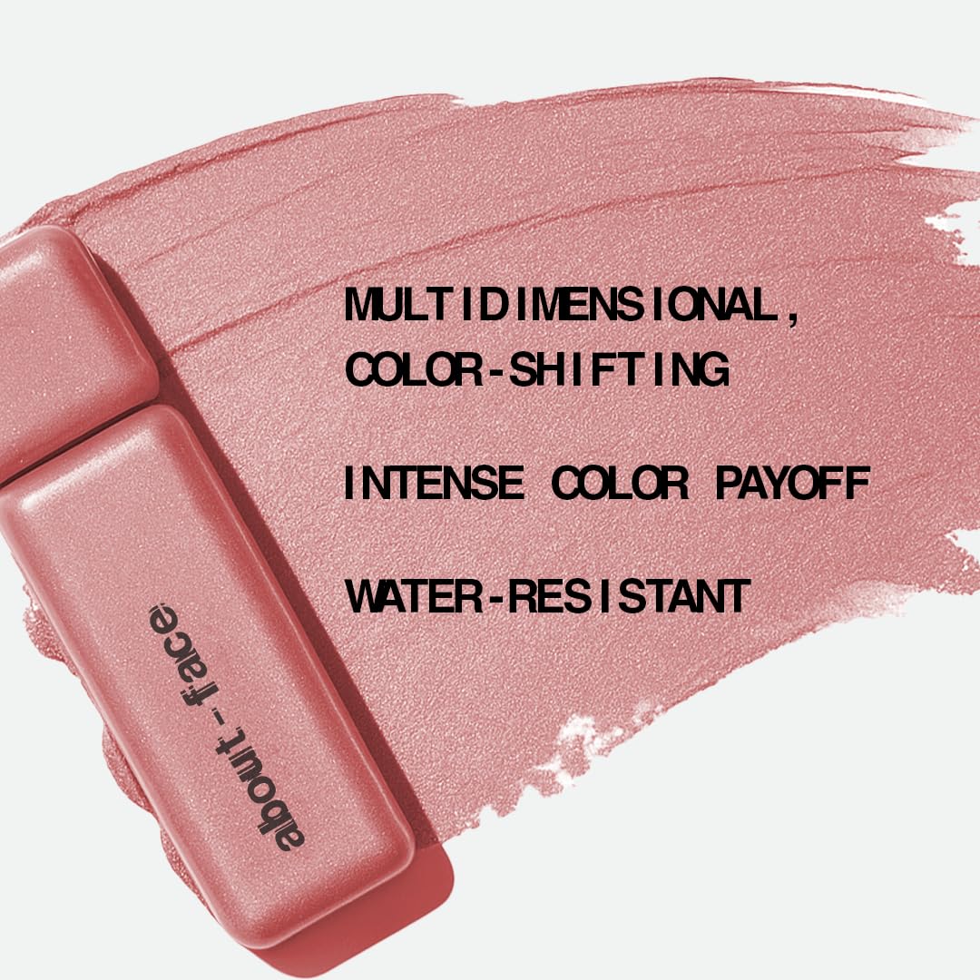 about-face Fractal Glitter Eye Paint Smolder – Smudge-Proof, Long-Lasting Liquid Eyeshadow – Intense Sparkle with Mousse Texture – Vegan, Cruelty-Free – 0.13oz (Shimmering Mauve)