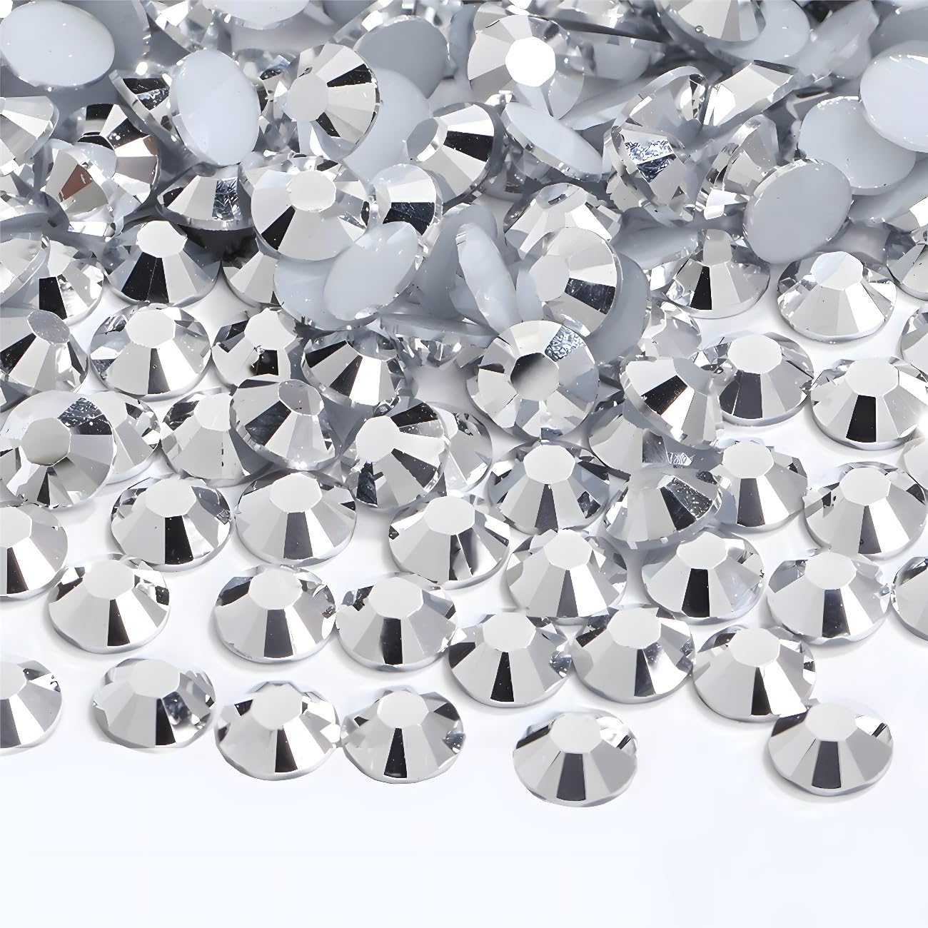 Flatback Rhinestones Round Gems for Nails Art and Crafts 620Pcs SS30 6mm Glitter Crystals Stone DIY Bags Clothes Shoes (Silver)