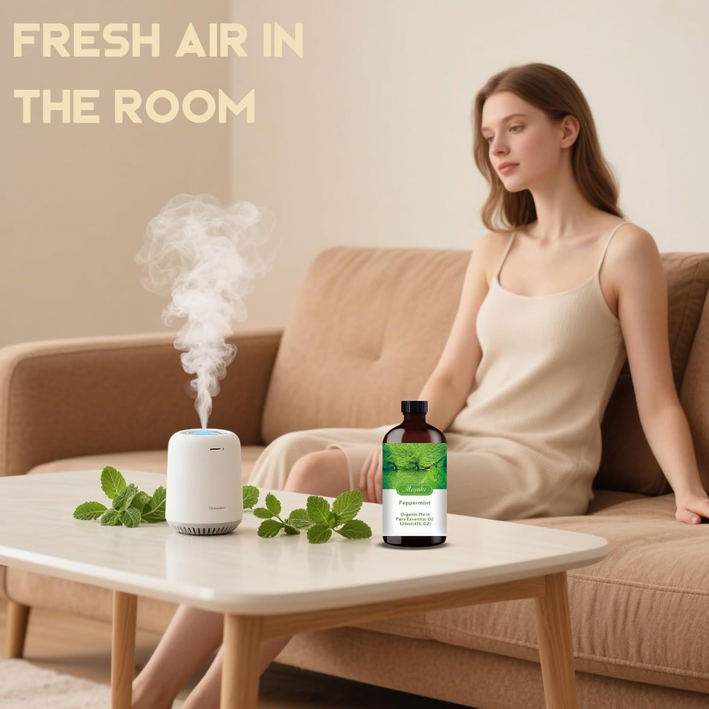 Peppermint Essential Oil-Peppermint Fragrance Oil 4.33oz (130ml)-100% Pure Natural Scent for Diffusers, Candles, Soap Making & Aromatherapy-Relaxing Home & Gift Essential Oil for Bath, Massage