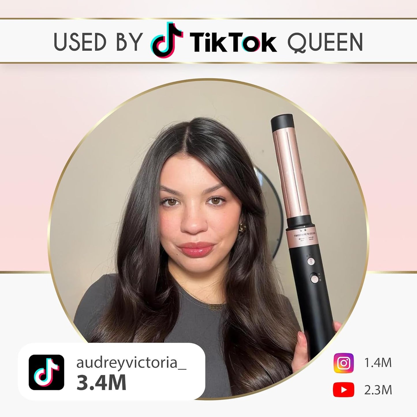 ELLA BELLA® 6 in 1 Professional Hot Air Styler Dual Voltage • Powerful Hair Dryer & Straightener Set • Styling Without Heat Damage • Fast Drying Curling Volumizing Straightening • with Travel Case