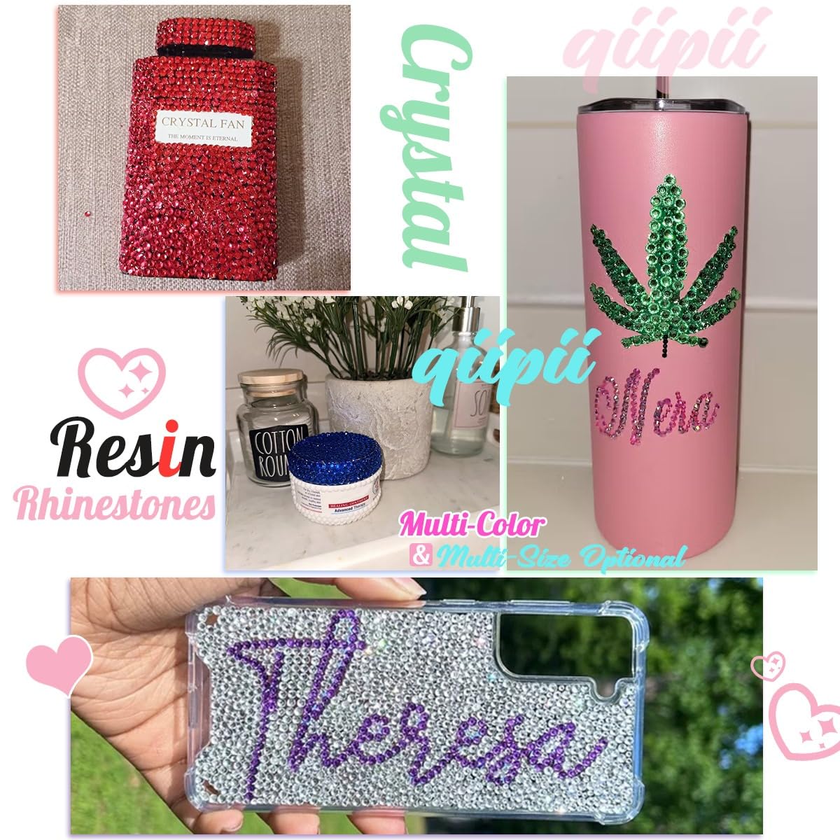 16000PCS Amber Brown Resin Rhinestones Bulk for Crafting 3mm 4mm 5mm Flatback Diamonds No-Hotfix Stones Crystals Gems Charms for Nails Face Eyes Makeup Tumblers Bottles DIY Crafts Clothes Shoes