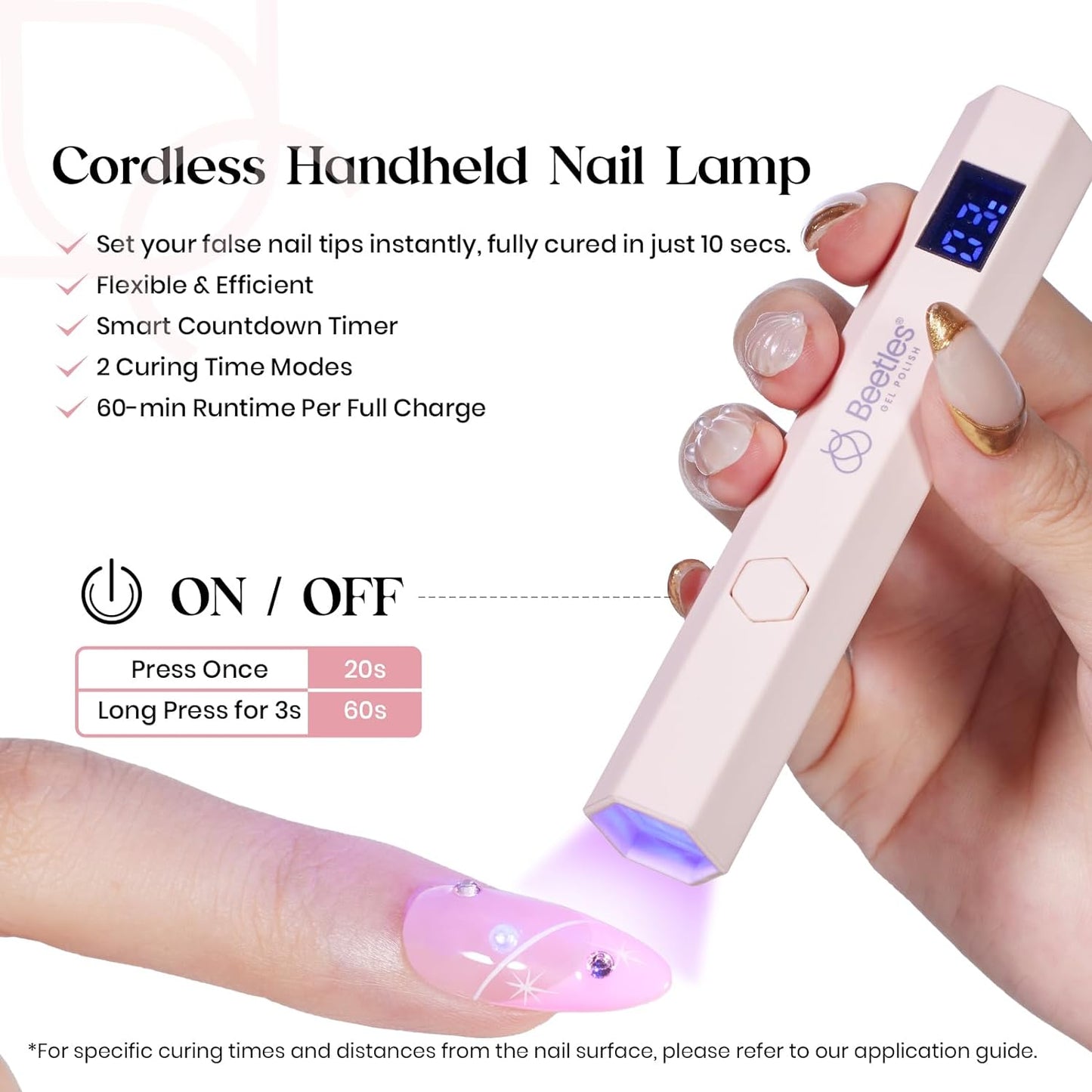 Beetles Gel Nail Kit, 300Pcs Almond Medium Nail Tips with Solid Nail Gel Glue,15 Sizes Soft Clear Nail Tips with Base Coat, Handheld Nail Lamp, Easy Nail Extension Set DIY Manicure Art Gift for Girls