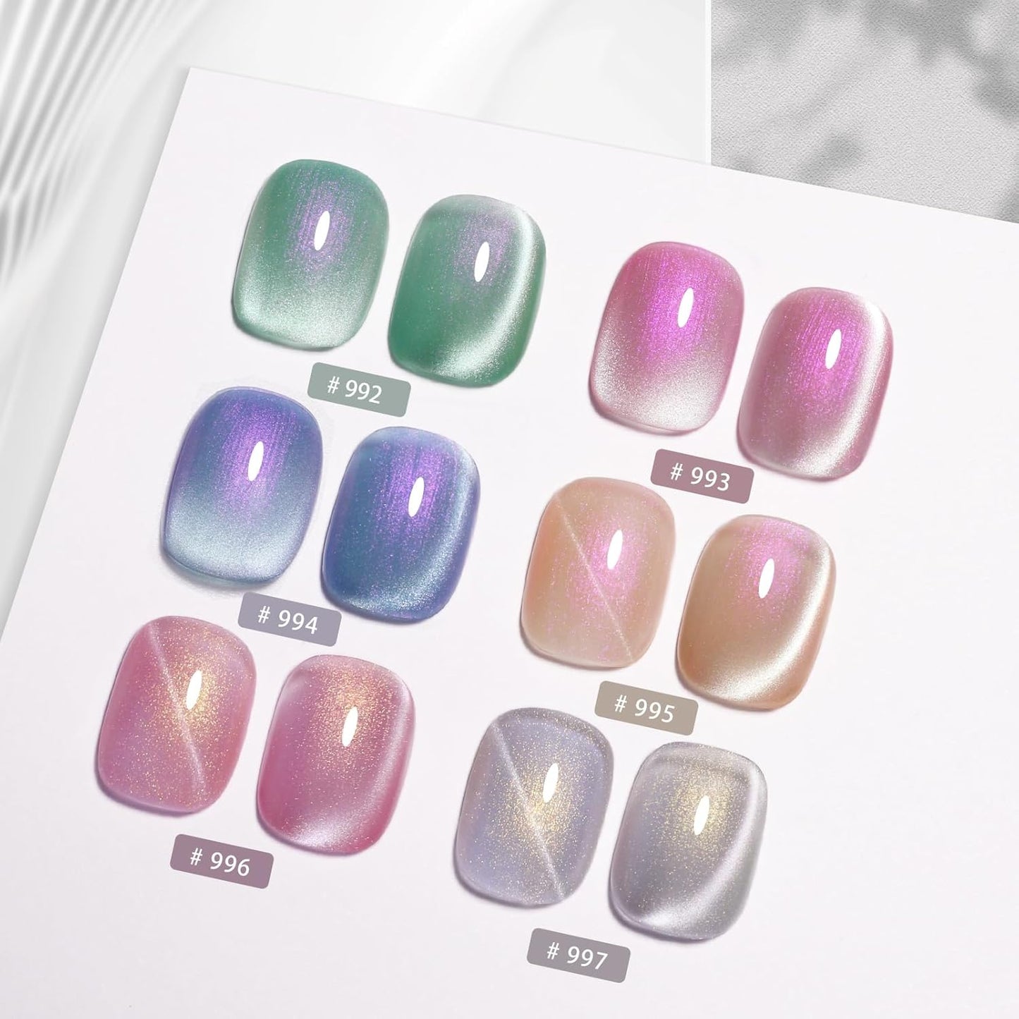 Imtiti Aurora Cat Eye Gel Polish, Pearl Nude Pink Holographic Glitter Magnetic UV Soak Off Gel Nail Polish (0.34 Fl Oz-995)