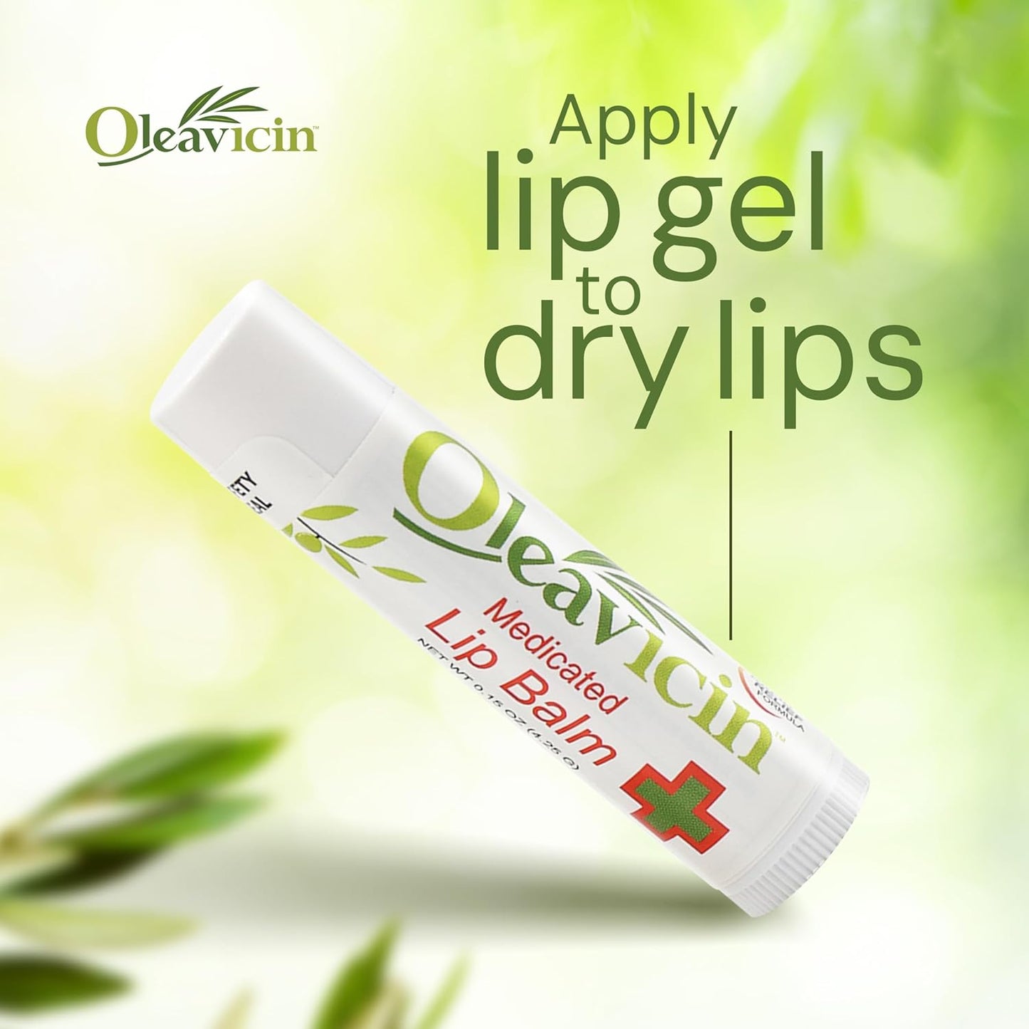 Natural Lip Balm by Oleavicin | Dry Lip Relief | Patented Moisturizing Formula for Chapped Lips | Organic Olive Leaf Extract (3)