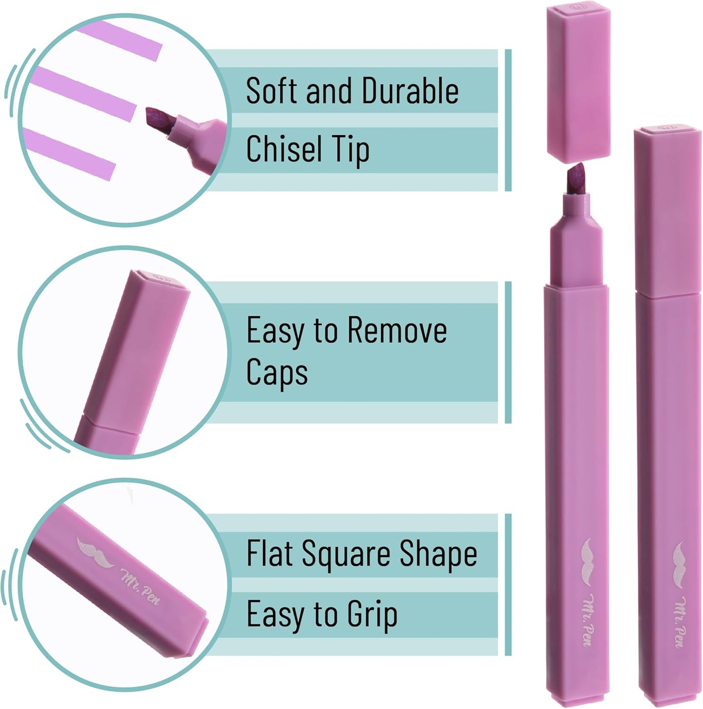 Mr. Pen- Aesthetic Highlighters, 10 Pack, Chisel Tip, Candy Colors, Cute Highlighters Assorted Colors, Cute Highlighters for School Highlighters, Highlighter Set, Pastel Highlighters