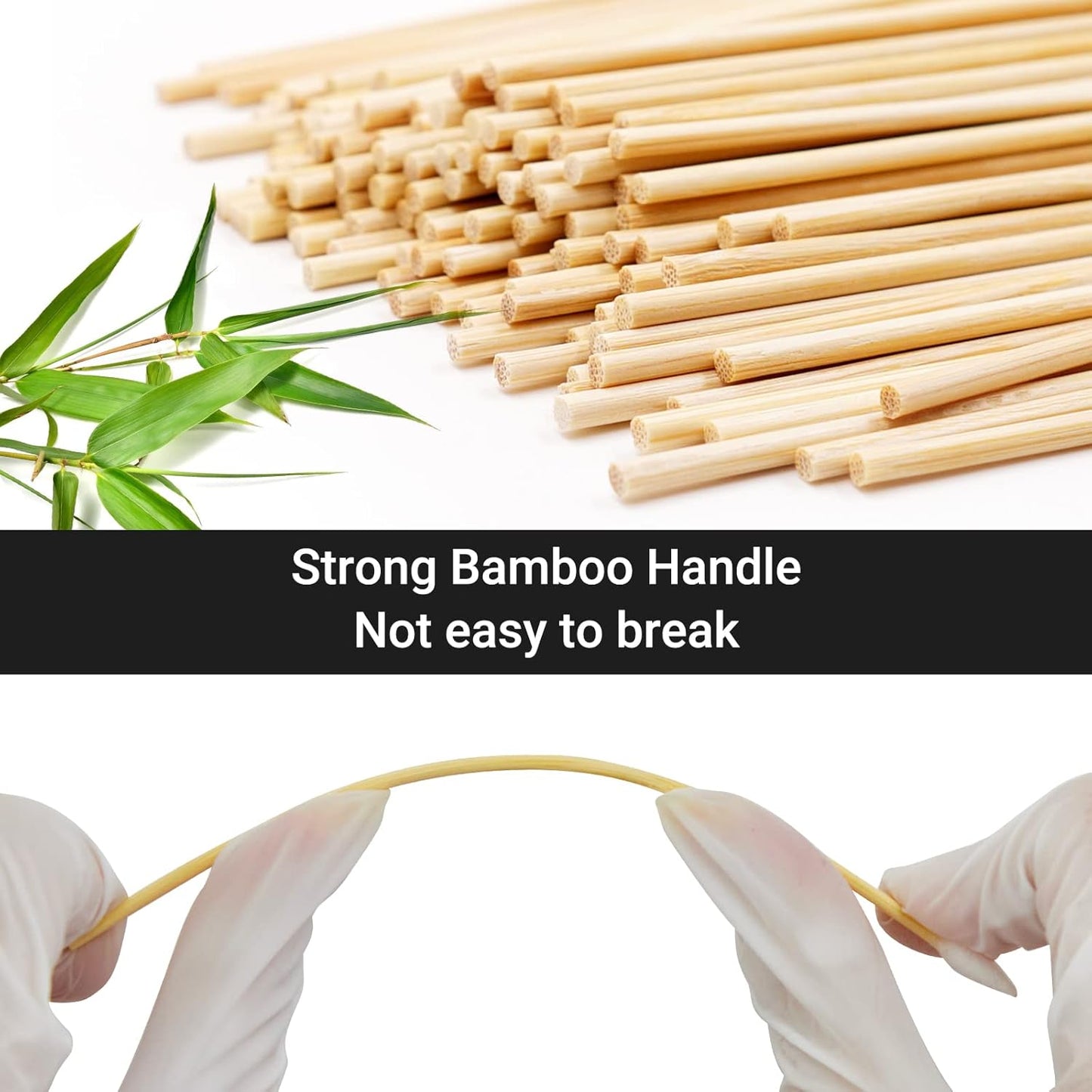 500/1000 Count 6'' Long Round/Pointed Cotton Swabs Durable Stem, Lint- Free Gun Cleaning Swabs Pure Cotton Tips for Gun Maintenance, Makeup, Pet Care, Equipment (Detailed Work)