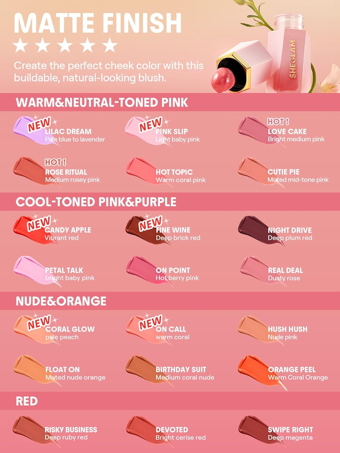 SHEGLAM Color Bloom Liquid Blush-Lilac Dream