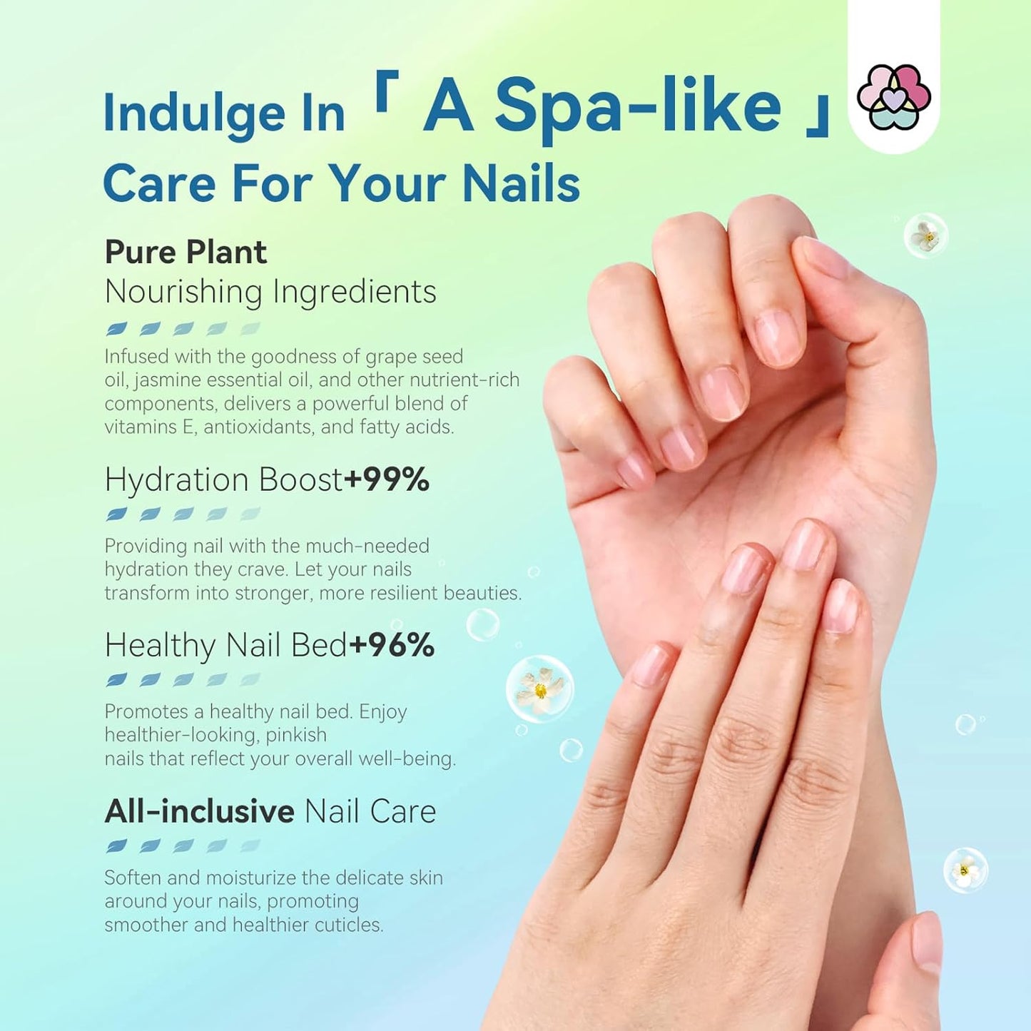 SAVILAND Cuticle Oil Triple Essential: 50ml Vitamin E & C Jasmine Gentian Grapeseed Nail Growth Oil Ultra Repair Nourish Soothe Cuticle Oil For Nails Plant-based Strengthener For Weak Nail