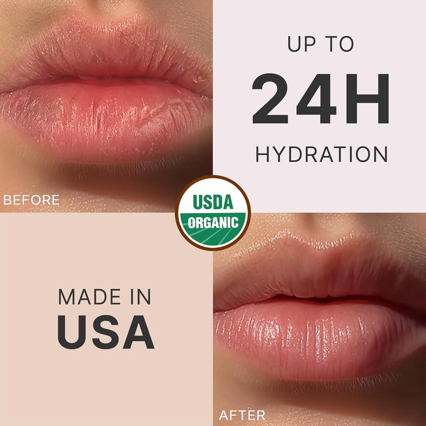USDA Organic Lip Balm - USA Made with Natural Ingredients, Beeswax Vanilla Chapstick for Dry Lips, Gifts for Women, Birthday Gifts for Her & Him, Hydrating Lip Balm Beauty Gifts, Natural Chapstick