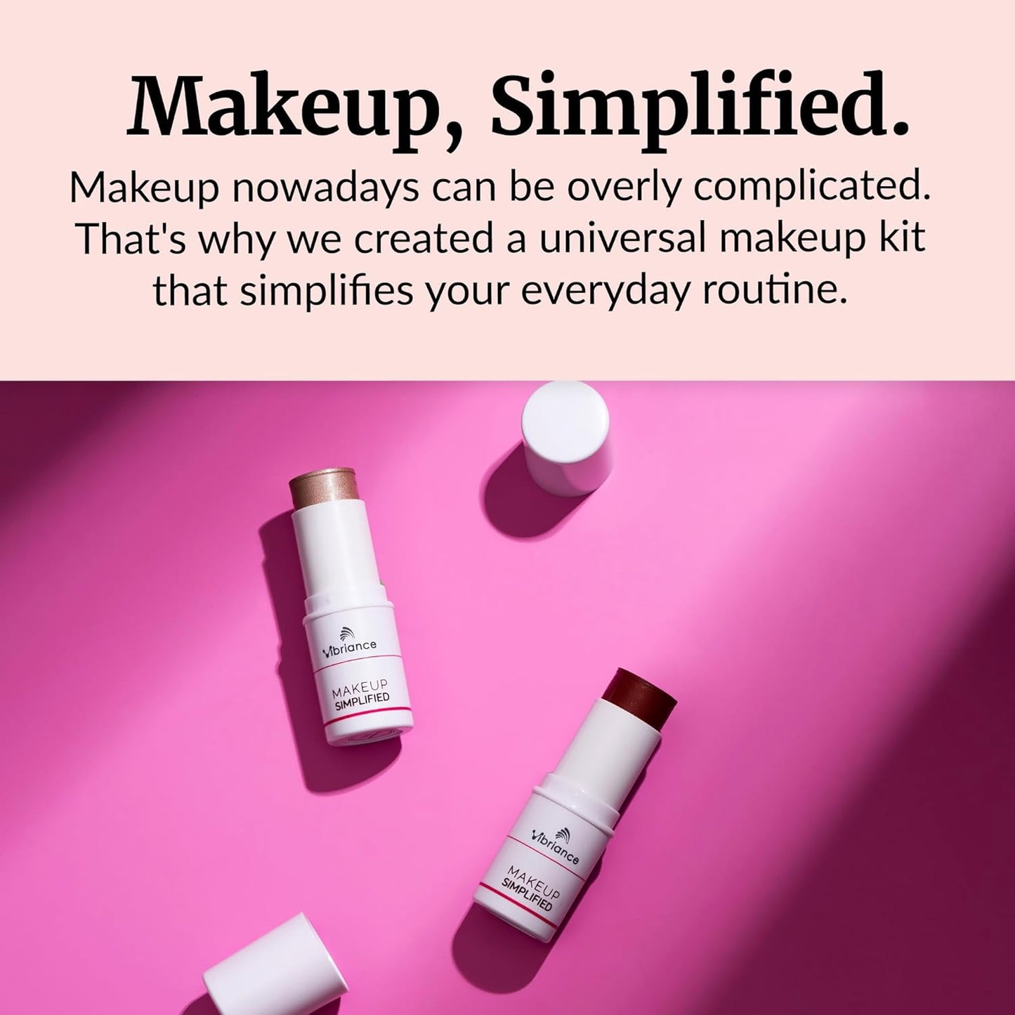 Vibriance Blush and Highlighter Bundle - Cream Blush Stick and Highlighter Stick - All-in-One for Cheeks, Lips, Eyes, Mature Skin - Makeup Simplified