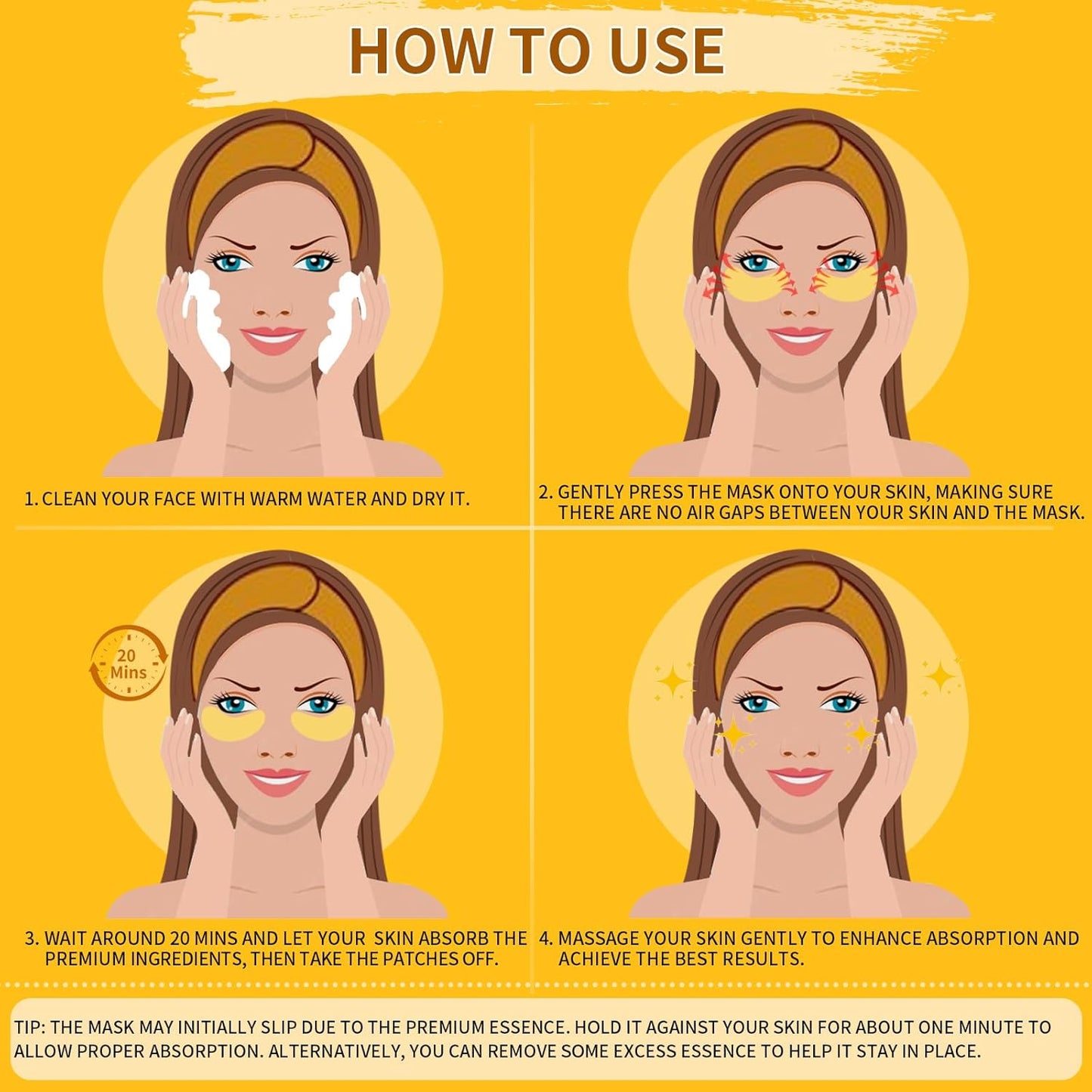 Under Eye Patches For Puffy Eyes 30Pairs, 24K Gold Eye Mask For Dark Circles and Puffiness, Under Eye Mask Patches Skincare, Eye Gel Pads, Eye Patches For Wrinkles, Puffy Eyes Bags Treatment Women Men