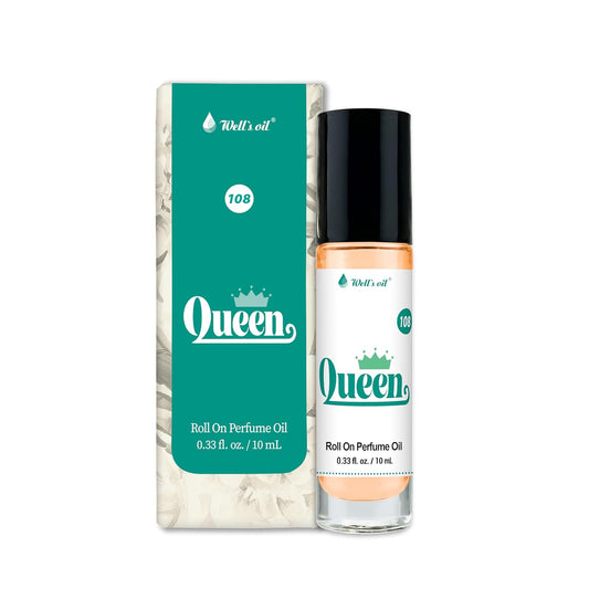 Well's Oil Roll-On Perfume Oil (Queen) | Fruity & Musk Notes | Long-Lasting | Paraben-Free | 0.33 Fl Oz / 10 ml