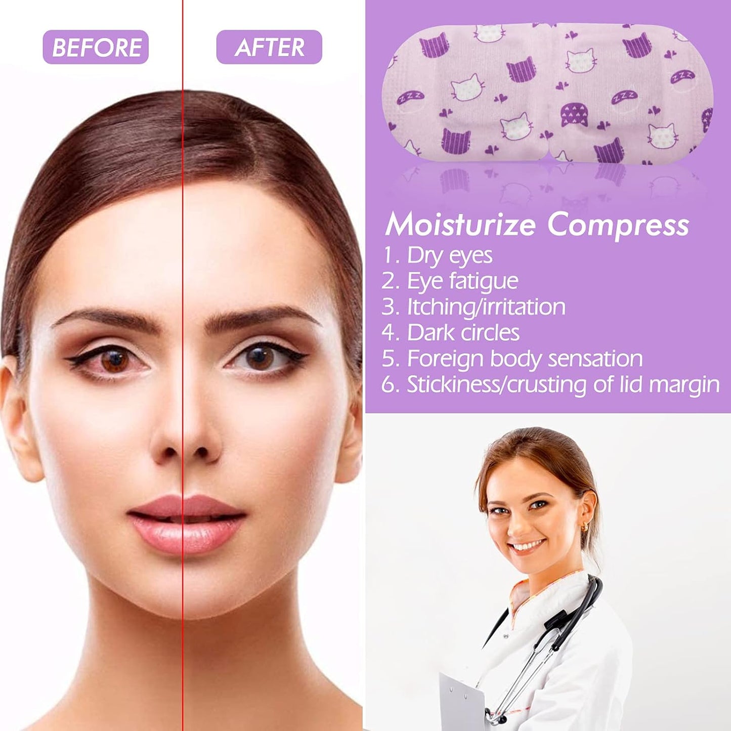 Jekeno Steam Eye Mask, 20 Packs Eye Masks for Dry Eyes Dark Circles and Puffiness, 40-60 Minutes Self Heated Steam Warm Eye Mask, Christmas Spa Gifts for Women