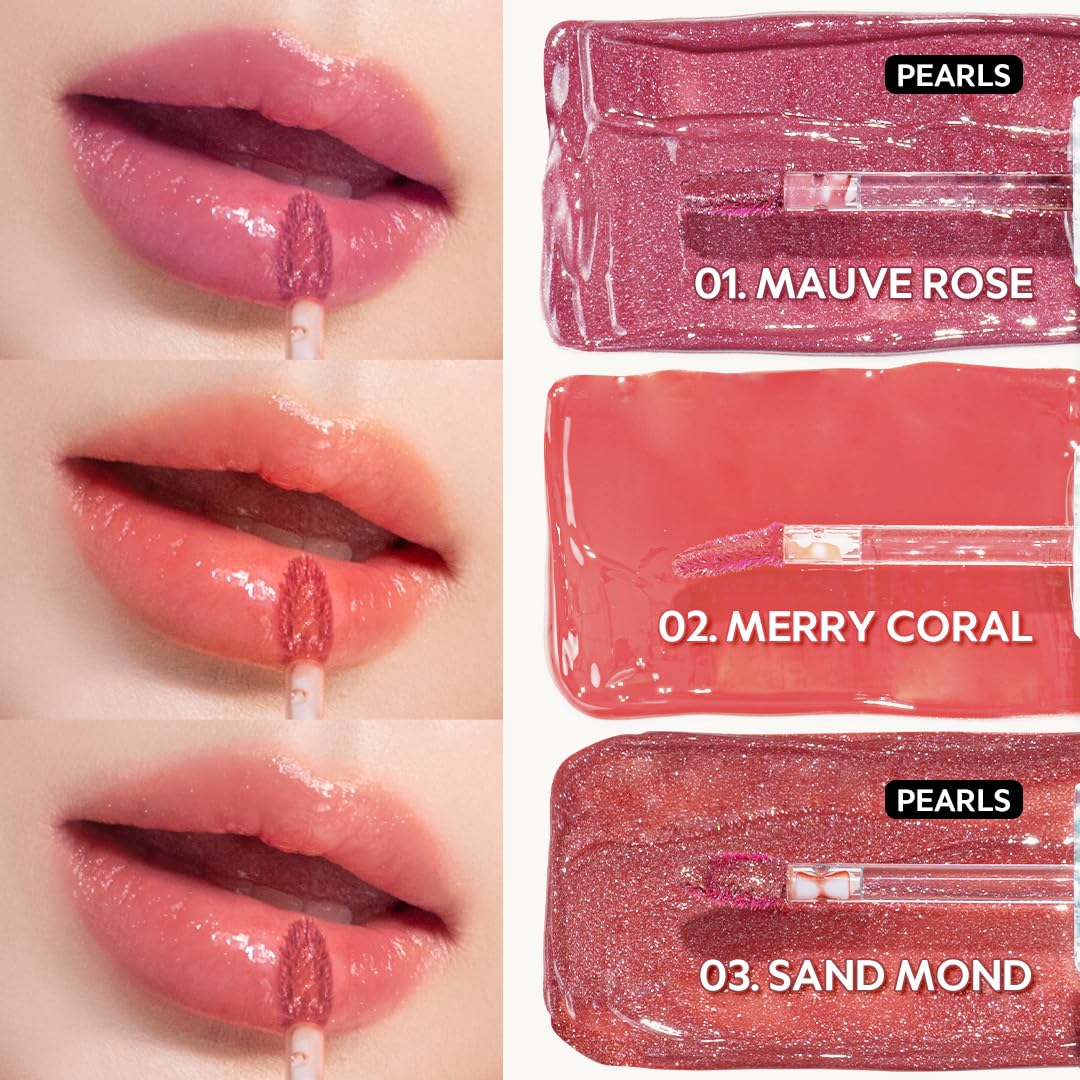 TIRTIR Waterism Tinted Lip Gloss #03 Sand Mond, 0.14 Fl Oz – Kiss Ready Lipgloss, 12H Long Lasting Non Sticky Natural Tinted Glow Korean Multiuse Cheek and Lip Tint for Women gift