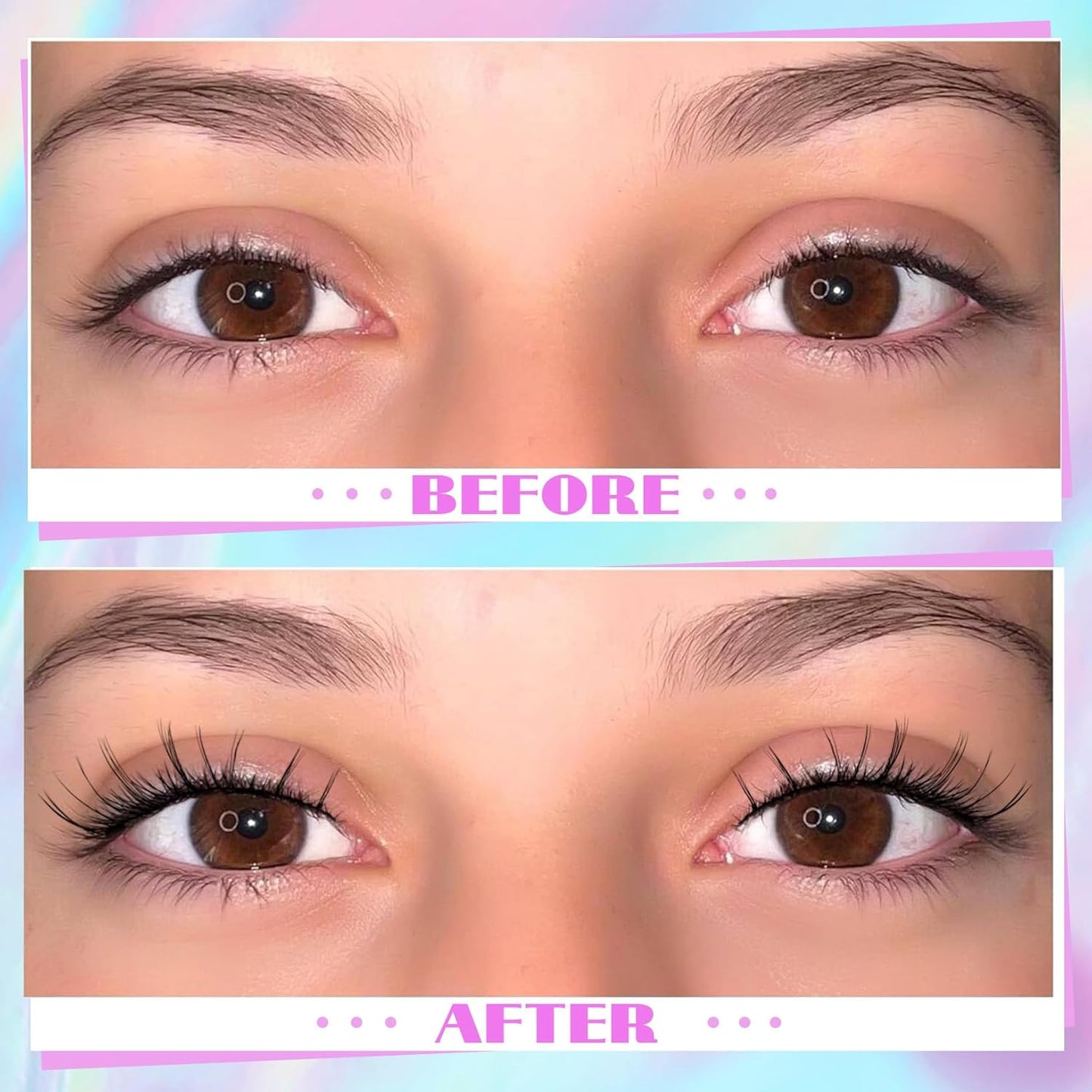 Losha Magnetic Eyelashes with Applicator Reusable No Glue Needed Magnetic Lashes Natural Look 1 Pair Wispy False Eyelashes without Eyeliner (Magical)