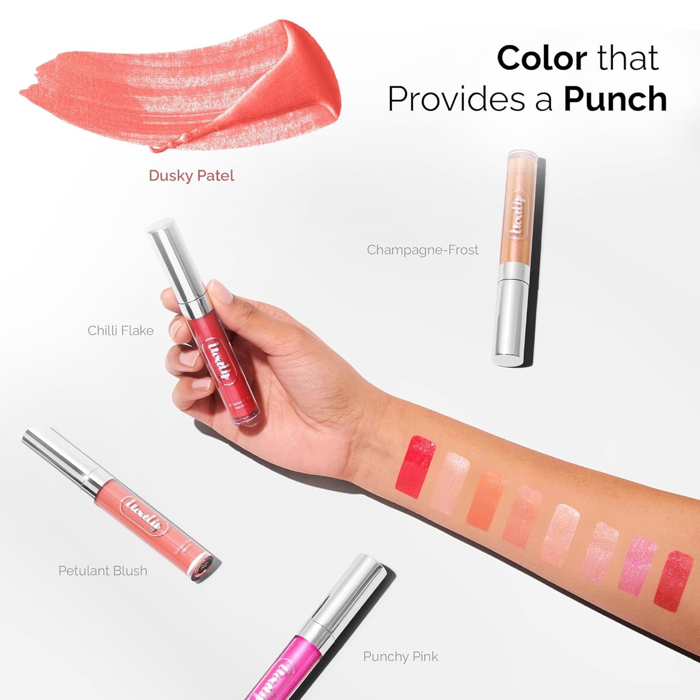 LuxeLip™ Matte Lipstick, Hydrating Non-Sticky Lip Gloss for Luminous Shine & Moisturized Lips, Lightweight, Long-Lasting Glossy Finish, Cruelty-Free Lip Makeup for Women (Dusky Petal, 8ml)