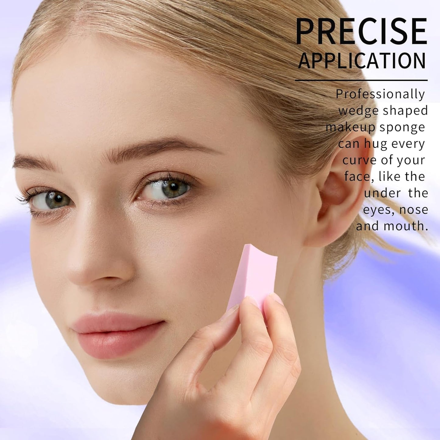 Teenitor 48 Pcs Makeup Sponges For Foundation, Latex Free Makeup Wedges Sponges For Liquid Cream Foundation Festival Halloween Makeup, Make Up Sponges For Face