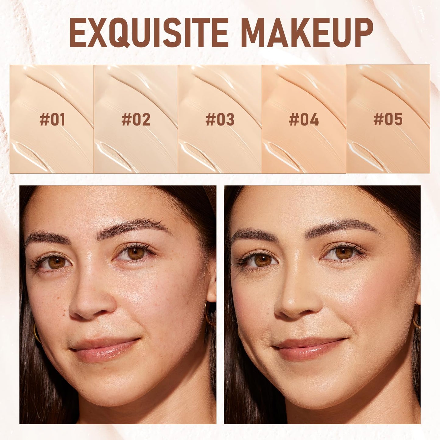 2PCS Long-Lasting Concealer Foundation Stick, Creamy Full Coverage, Hydrating Olive & Camellia Formula for Dark Circles (05deep wheat)