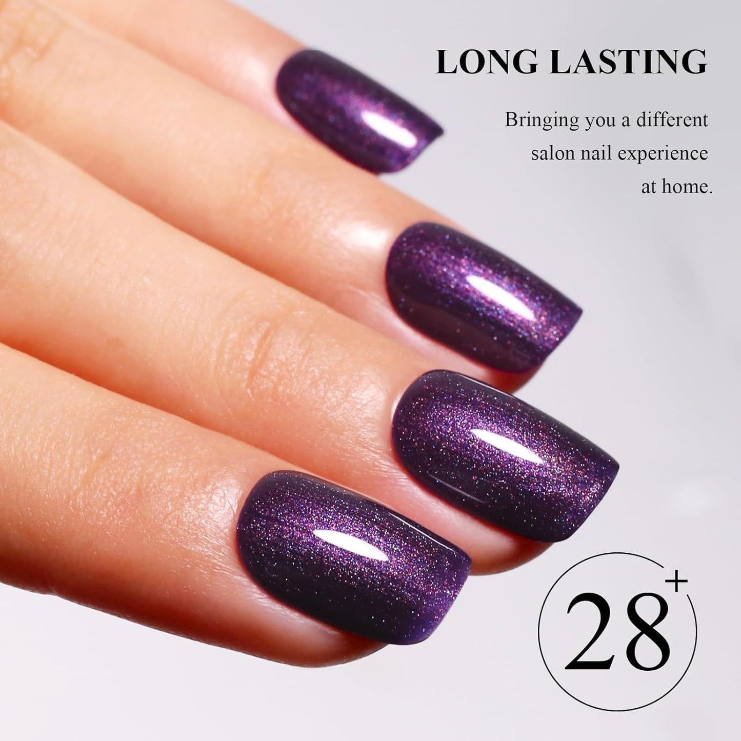 Imtiti Glitter Gel Polish,Light Purple Gel Nail Polish Nail Art Starter Manicure Salon DIY at Home(0.34 Fl Oz-1929)