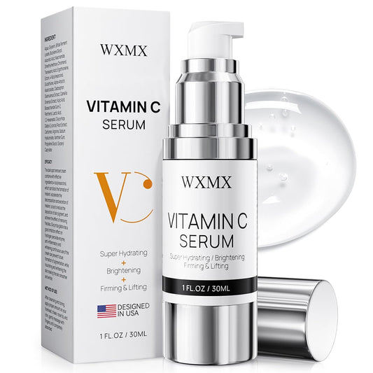 Super Vitamin C Face Serum for Mature Skin: All-in-One Hydrating Anti-Aging Formula by Vitamin C, Hyaluronic Acid, Caffeine-Firming, Lifting, Targets Dark Spots, Wrinkles, 1 fl oz (Pack of 1)