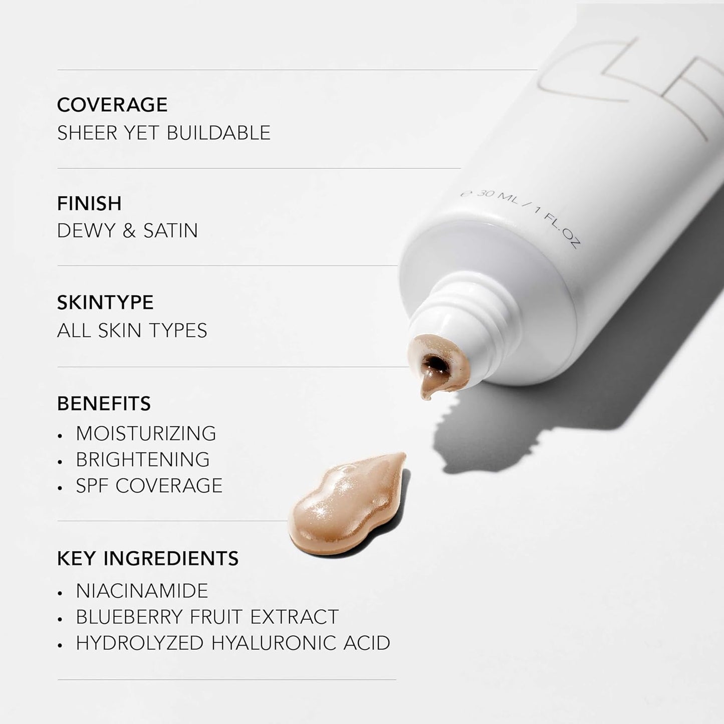 CLE Cosmetics CCC Cream (Golden Medium 301 / SPF 50) - Color Correcting CC Cream Hybrid with Sunscreen - Lightweight, Hydrating Light to Medium Coverage Foundation - 1 fl oz