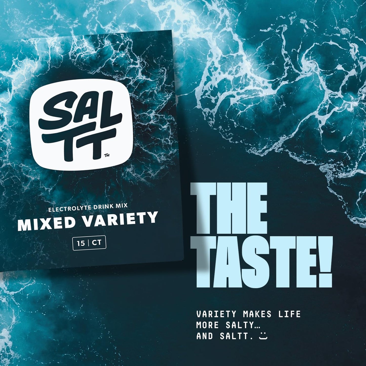 Keto Chow SALTT Electrolytes Powder Packets, All Things Mixed Variety Pack (15 Packets) - Magnesium, Potassium, Sodium, Trace Minerals - Vegan & Gluten Free - Travel Essentials - Made in USA