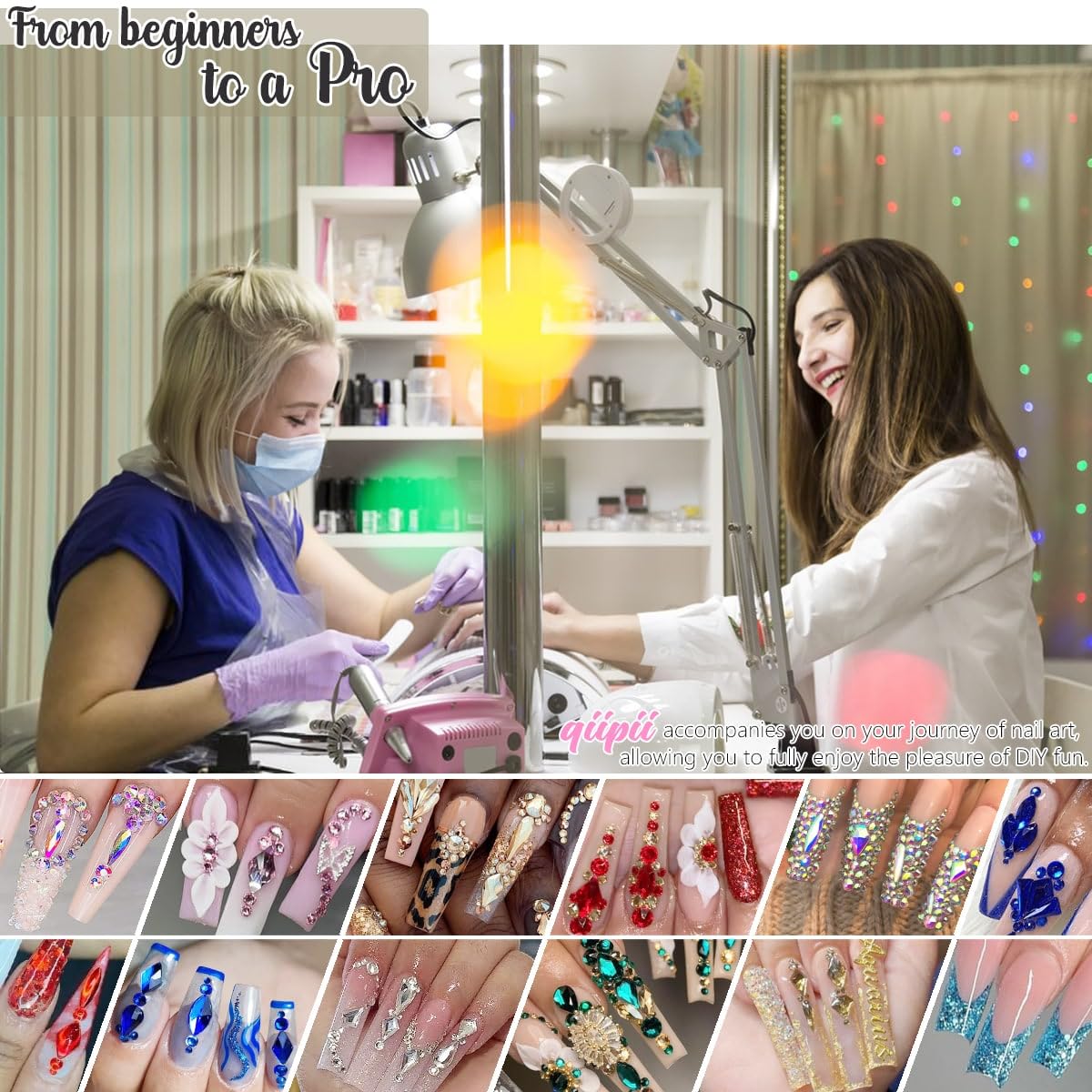 4 Boxes Emerald Green Rhinestones Glitters 24 Shapes K9 Glass Gems Stones Flatback Round Diamonds Crystals Nail Art Charms Supplies for Nails Faces Eyes Makeup Body DIY Crafts Tumblers Bottles